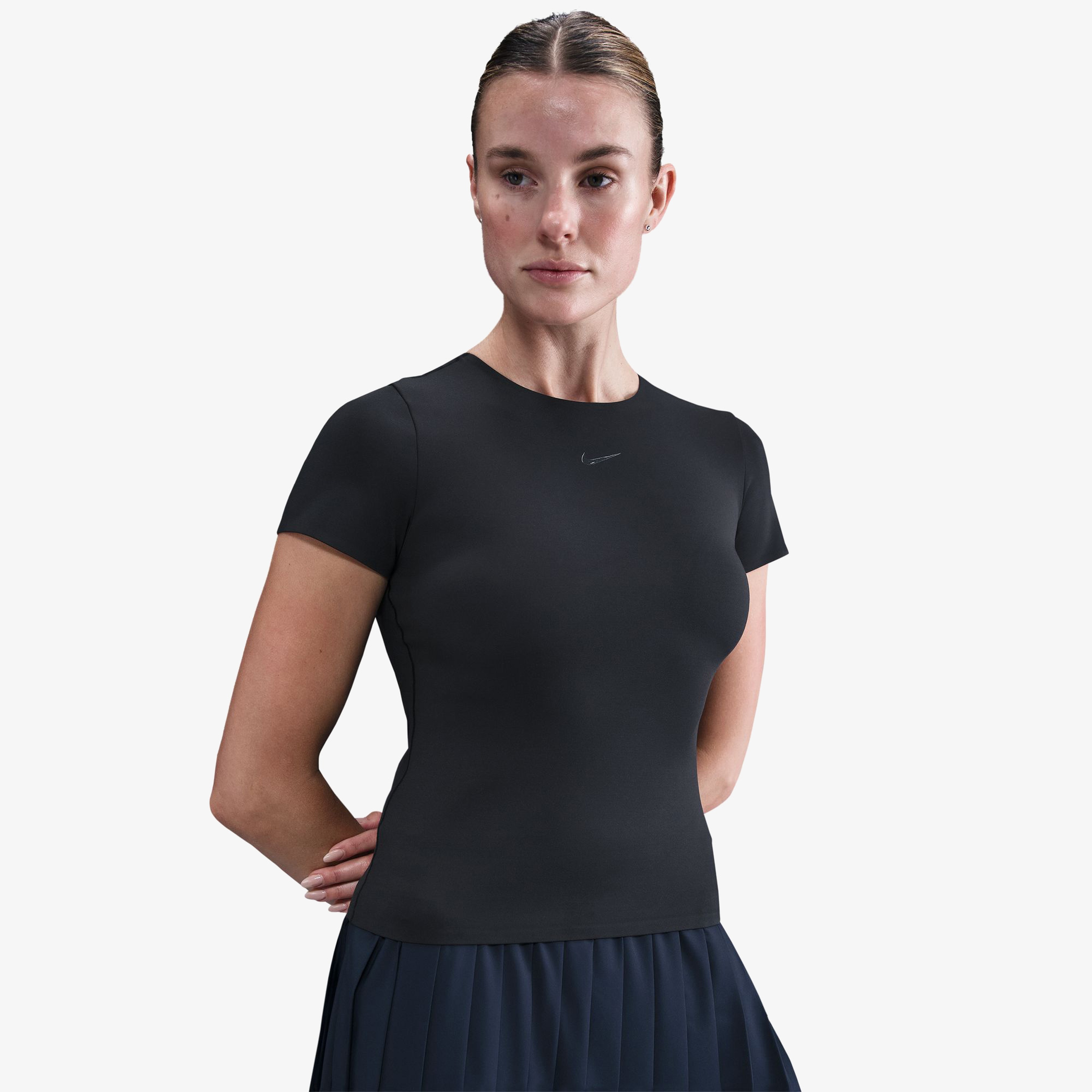 Nike 24.7 Dri-FIT Soft Knit Kadın Siyah T-Shirt