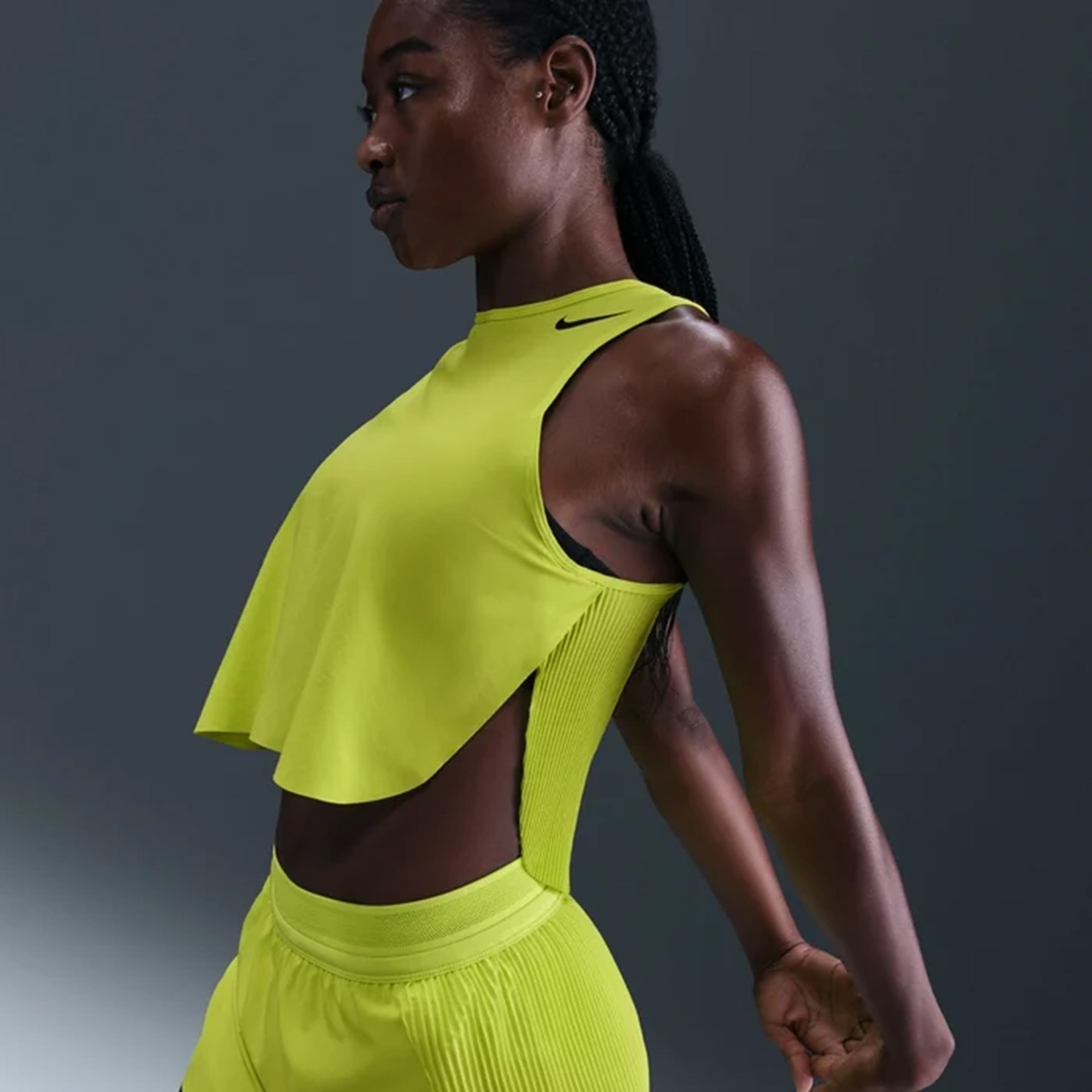 Nike Arswft Dfadv Crop Tank Kadın Yeşil T-Shirt