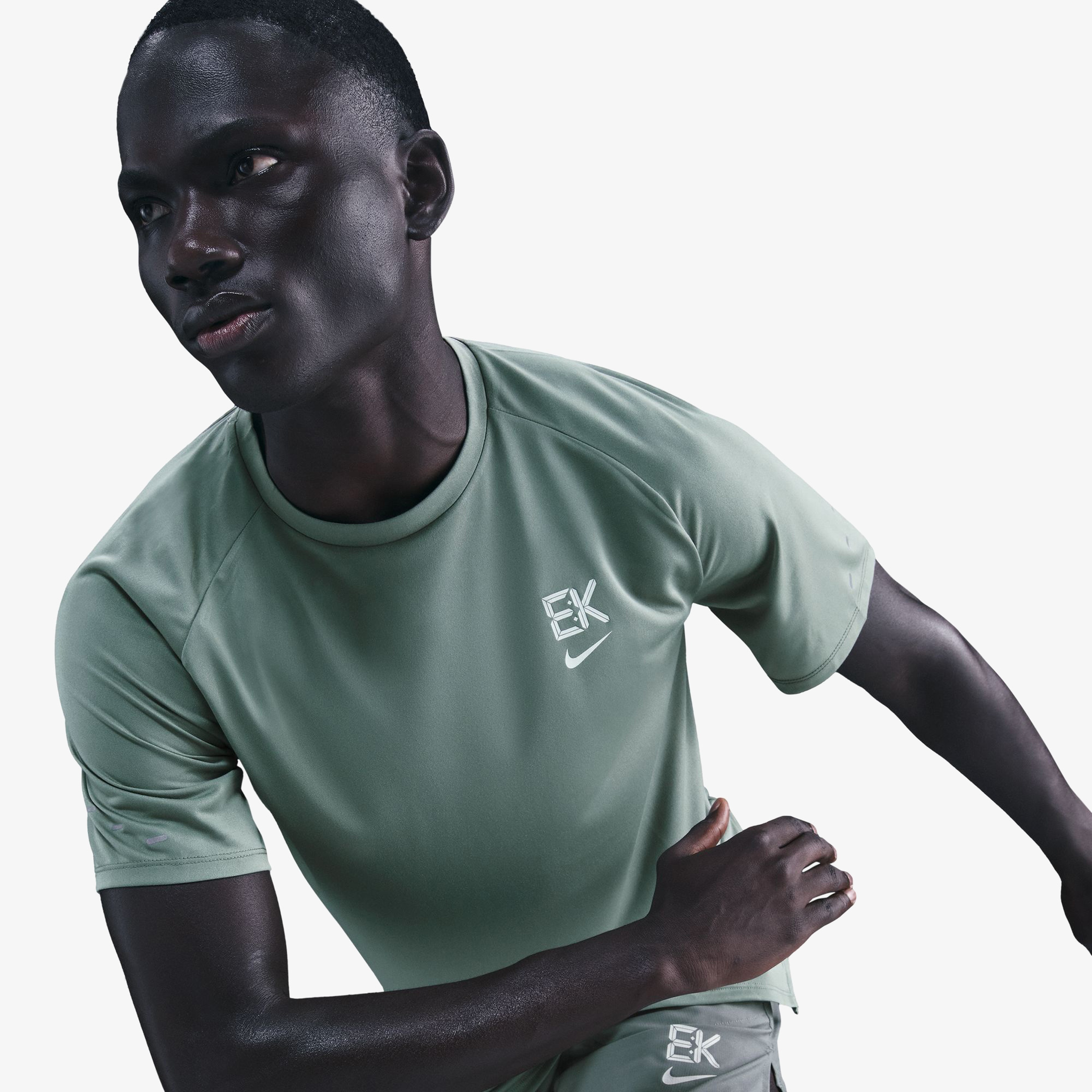 Nike Stride Eliud Kipchoge Erkek Yeşil Koşu T-Shirt