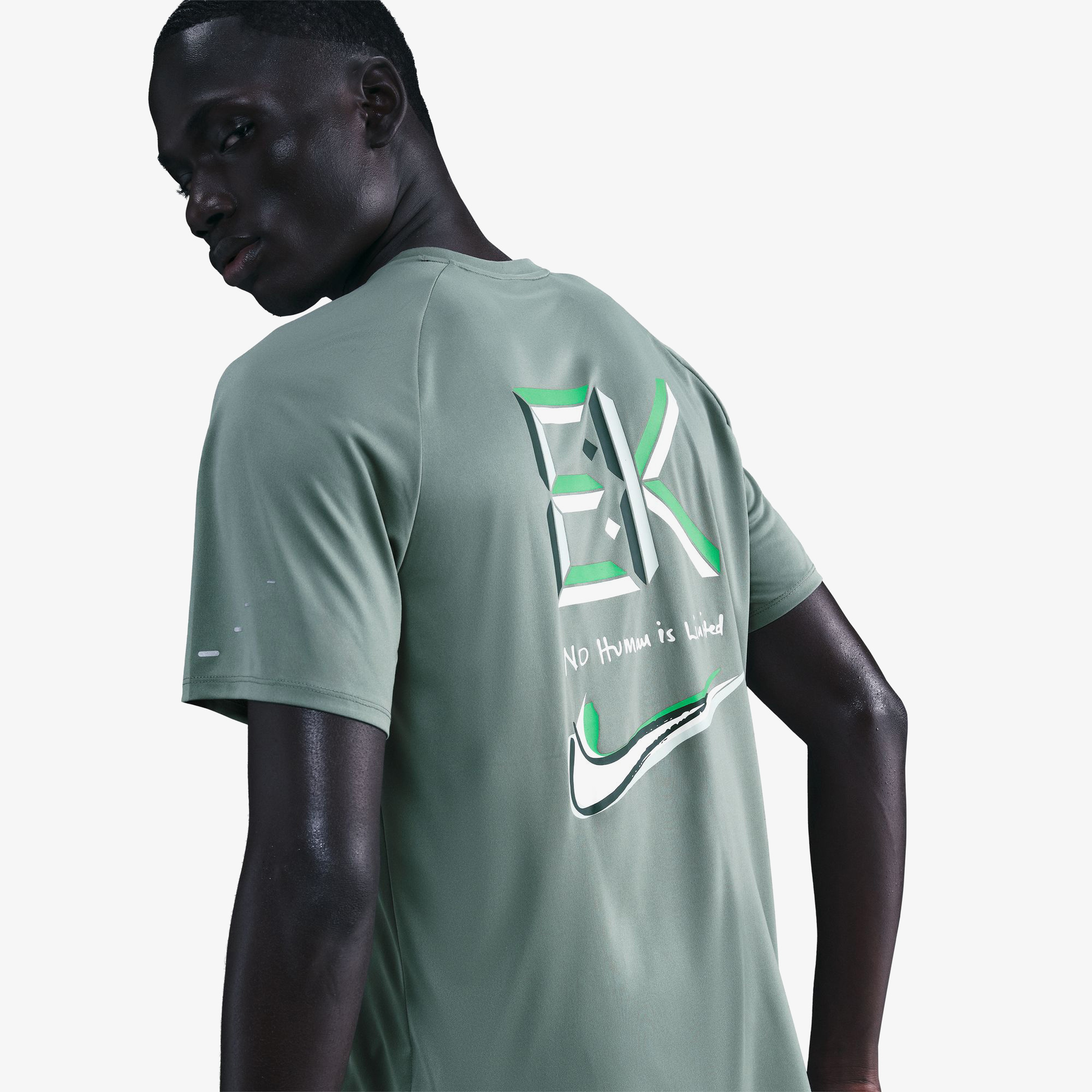 Nike Stride Eliud Kipchoge Erkek Yeşil Koşu T-Shirt