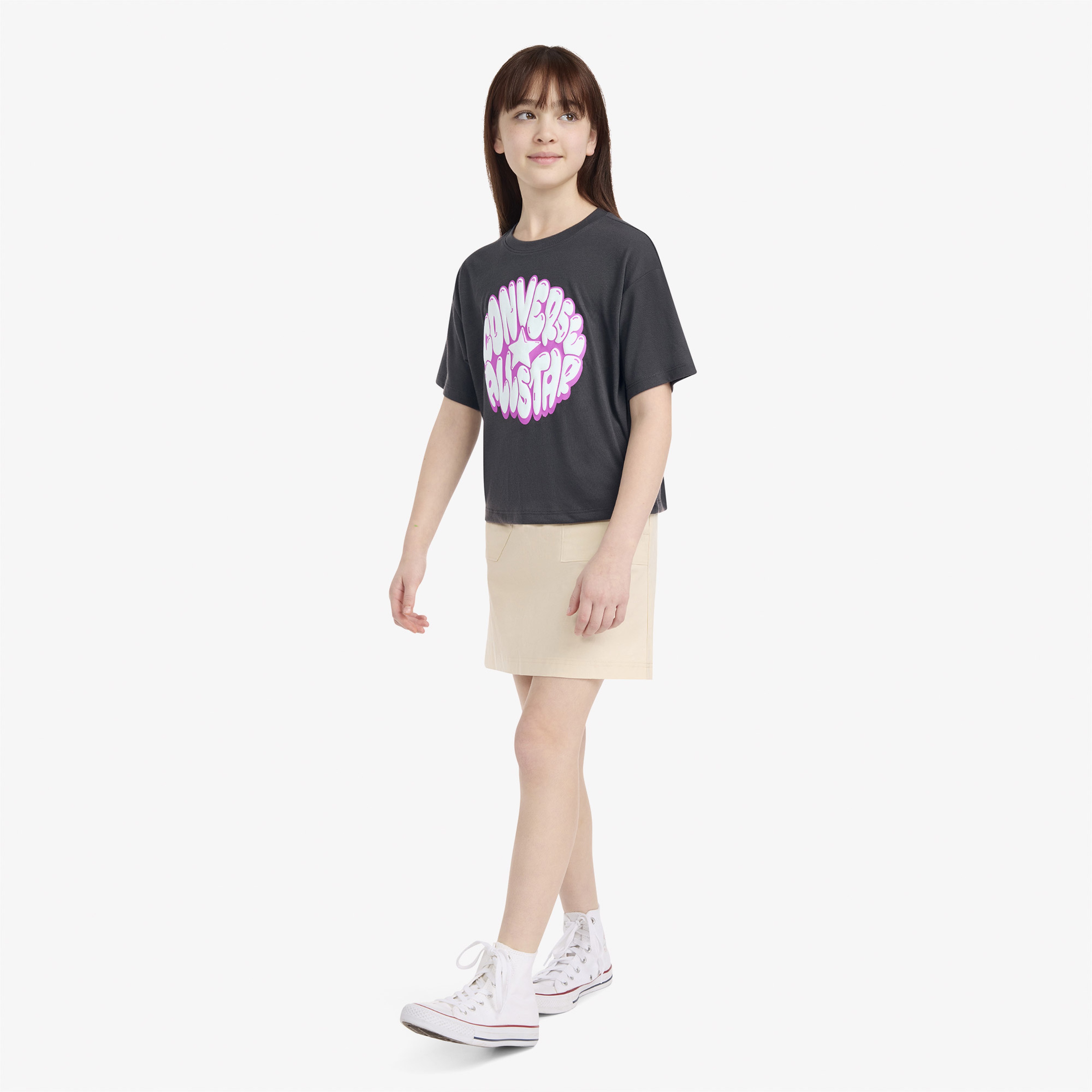Converse Wider Leg Cargo Çocuk Gri T-Shirt