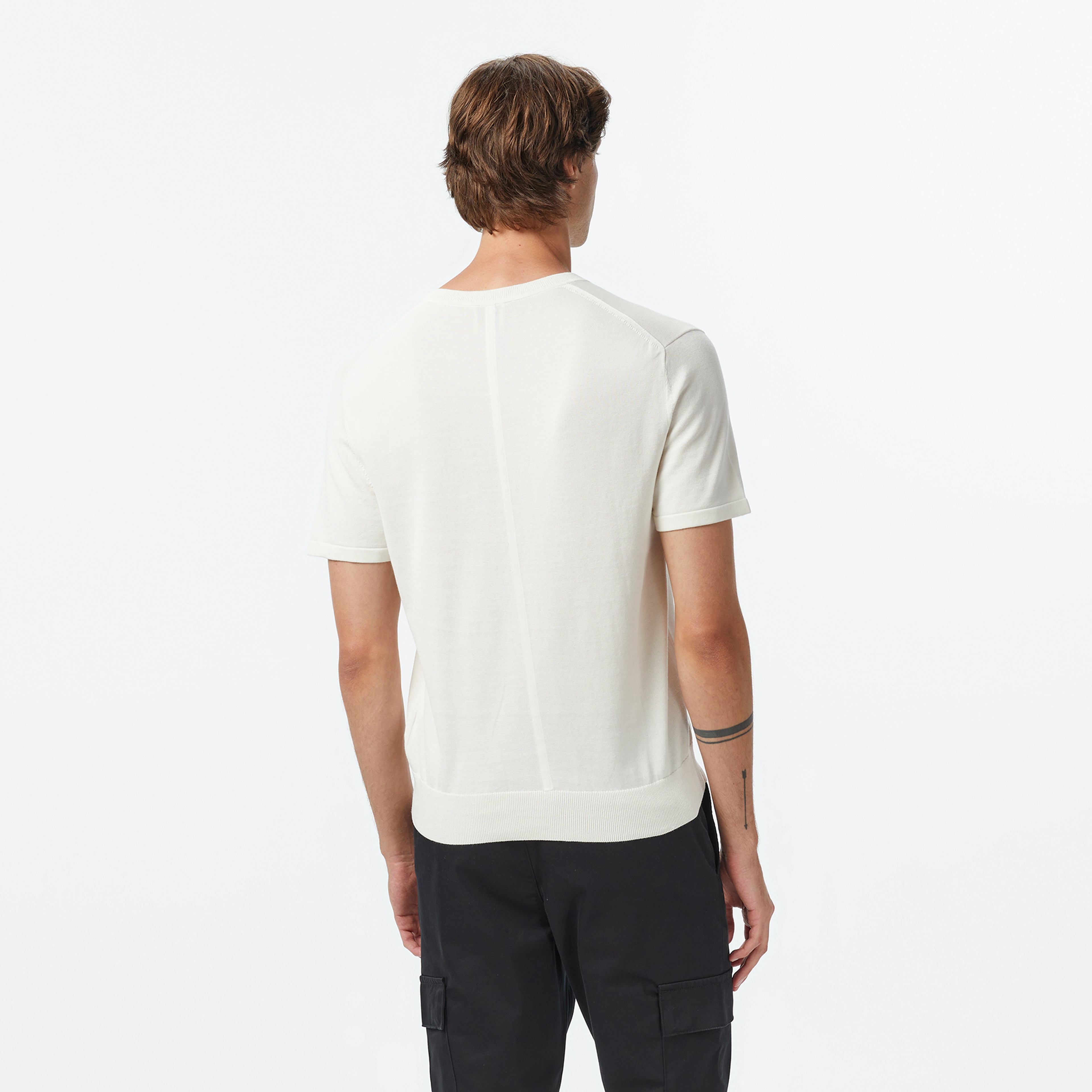 Calvin Klein Supima Erkek Beyaz Triko