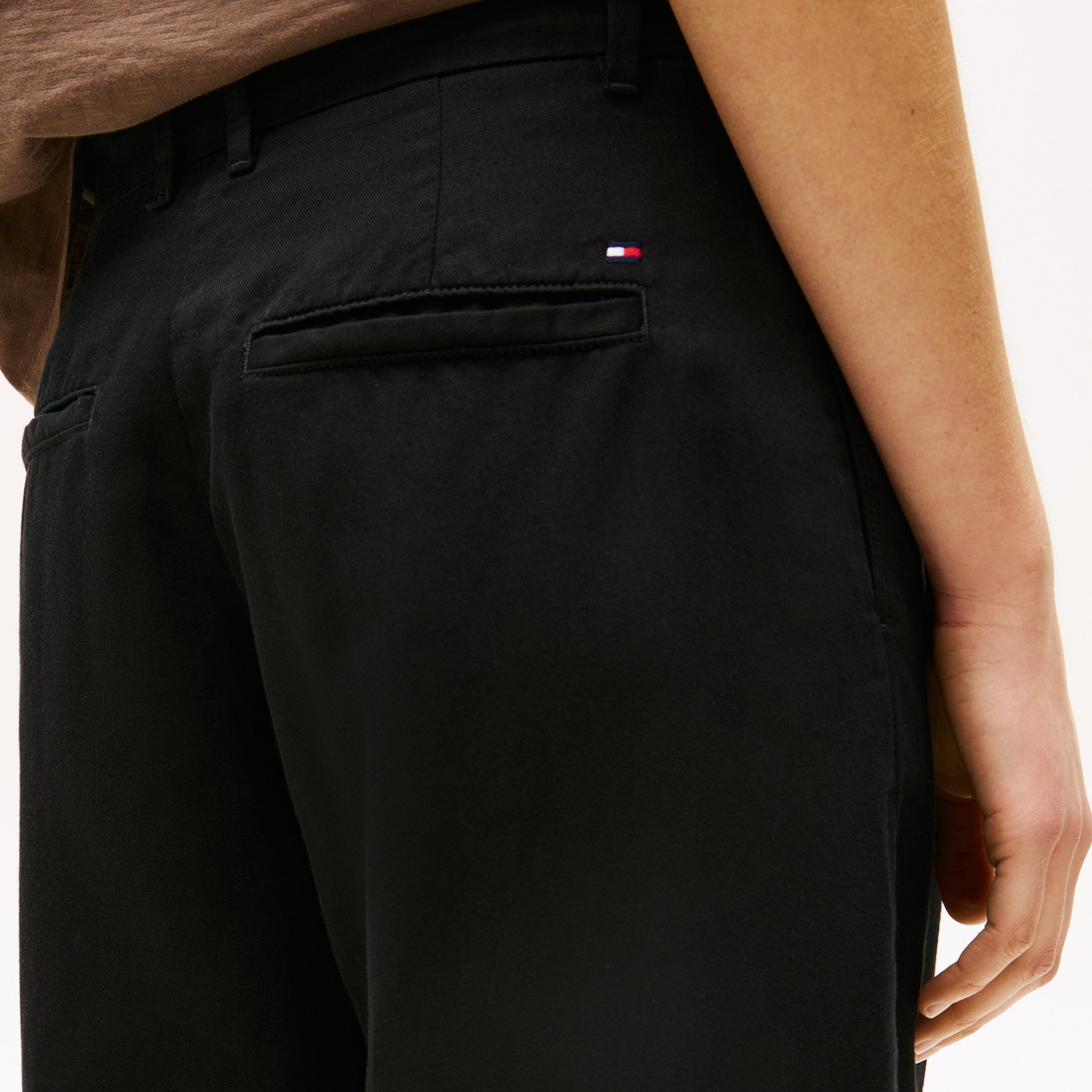 Tommy Hilfiger Tencel Linen Wide Leg Kadın Siyah Pantolon