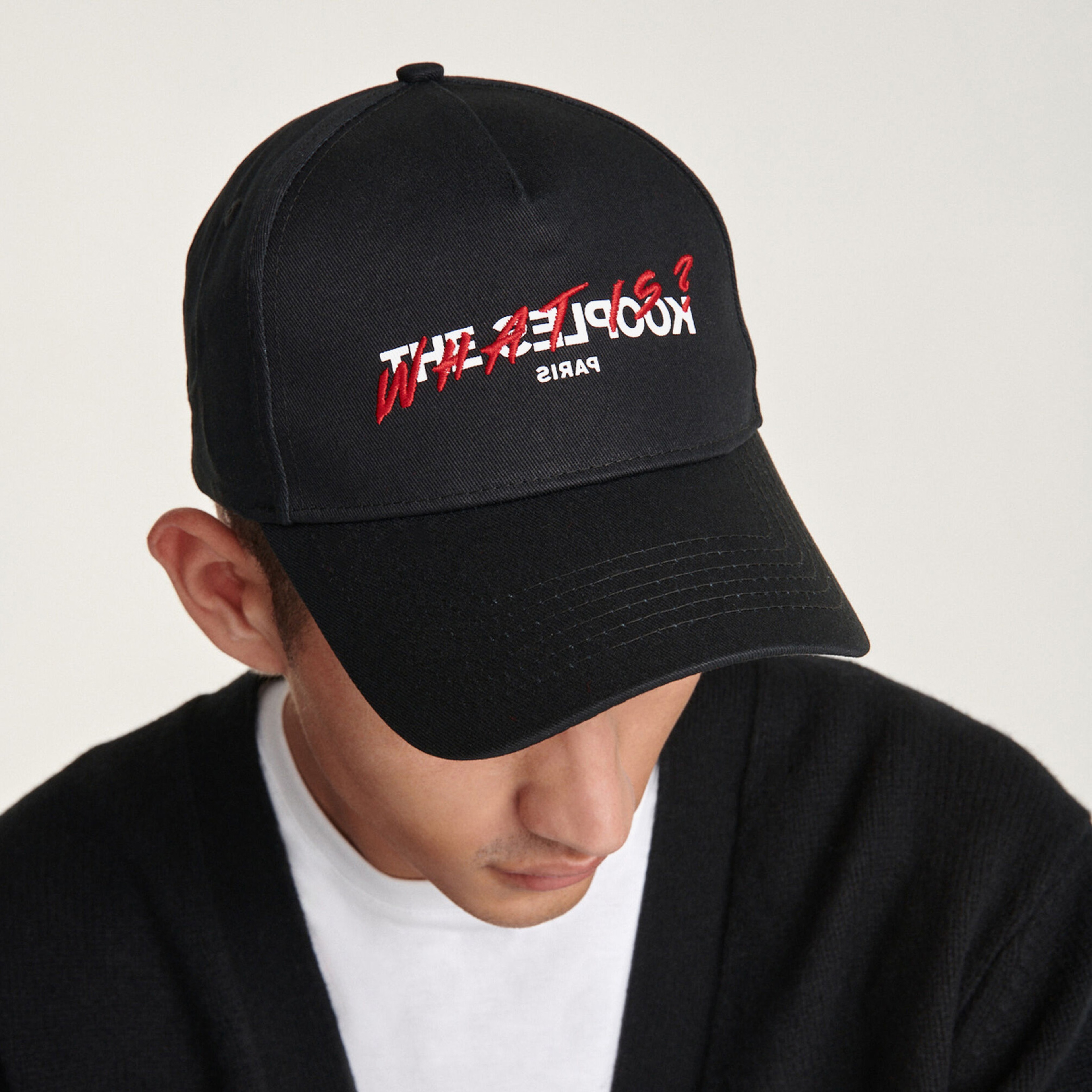 The Kooples Logo Erkek Siyah Şapka