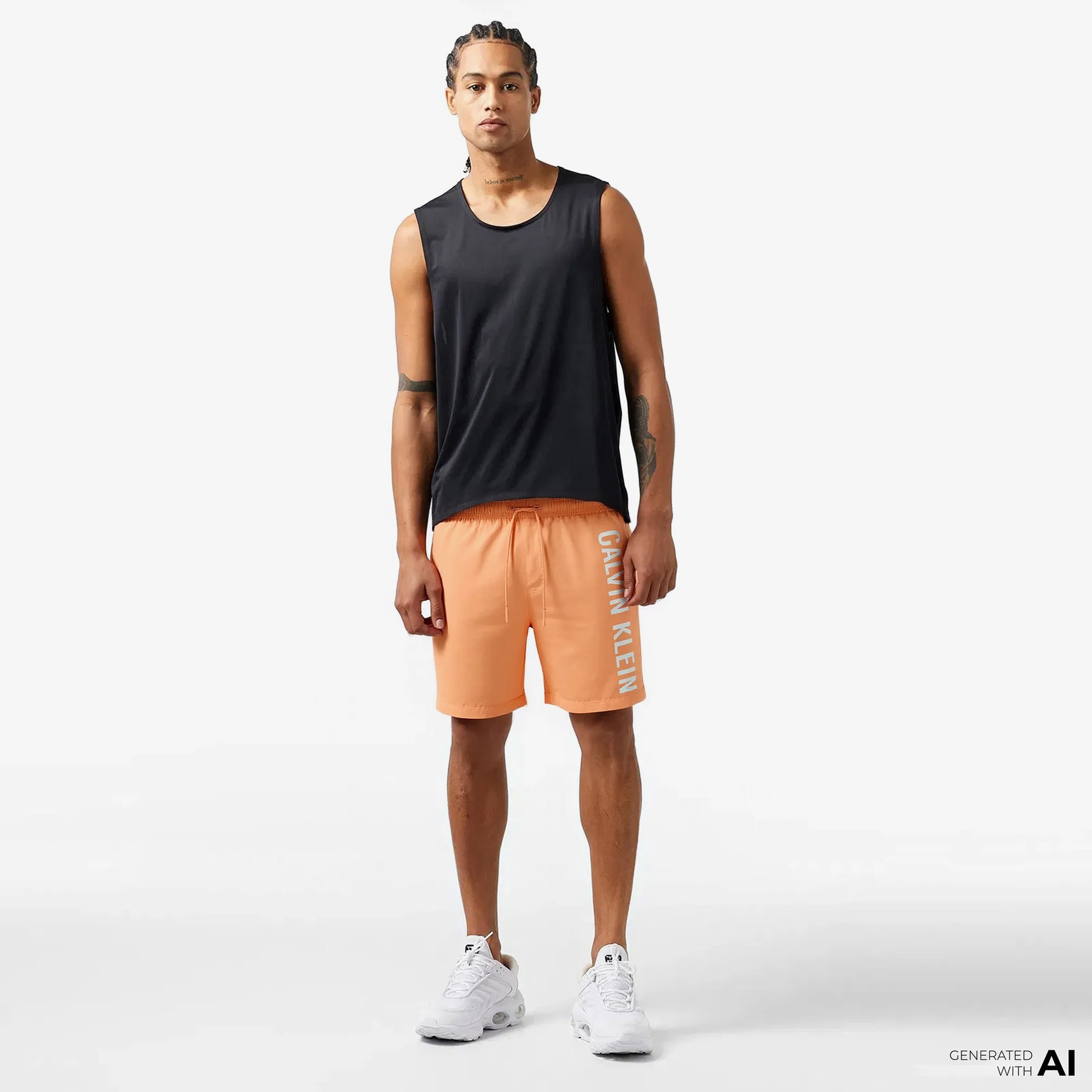Calvin Klein Intense Power Erkek Turuncu Deniz Şortu
