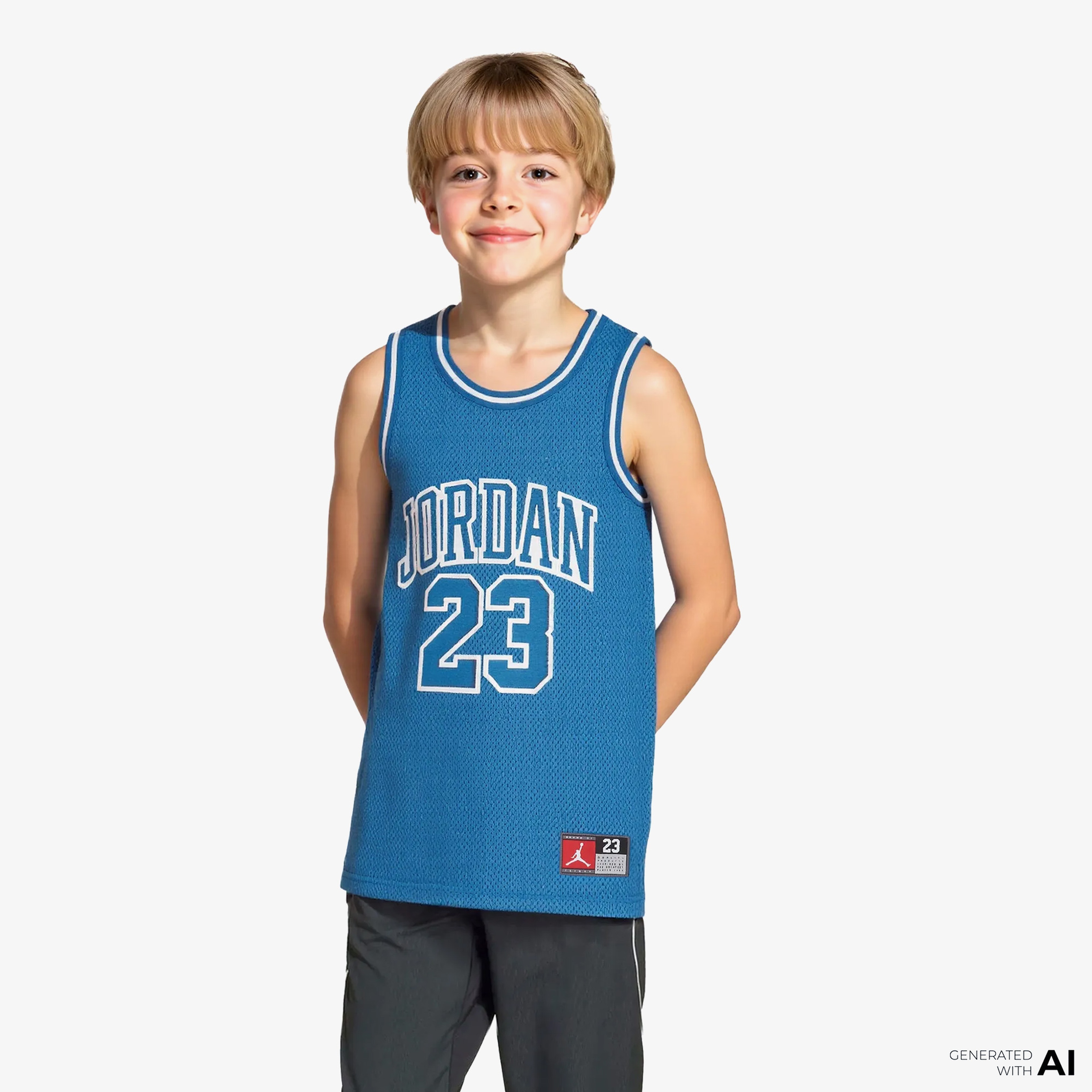 Jordan Big Kids' 23 Jersey Çocuk Mavi T-Shirt