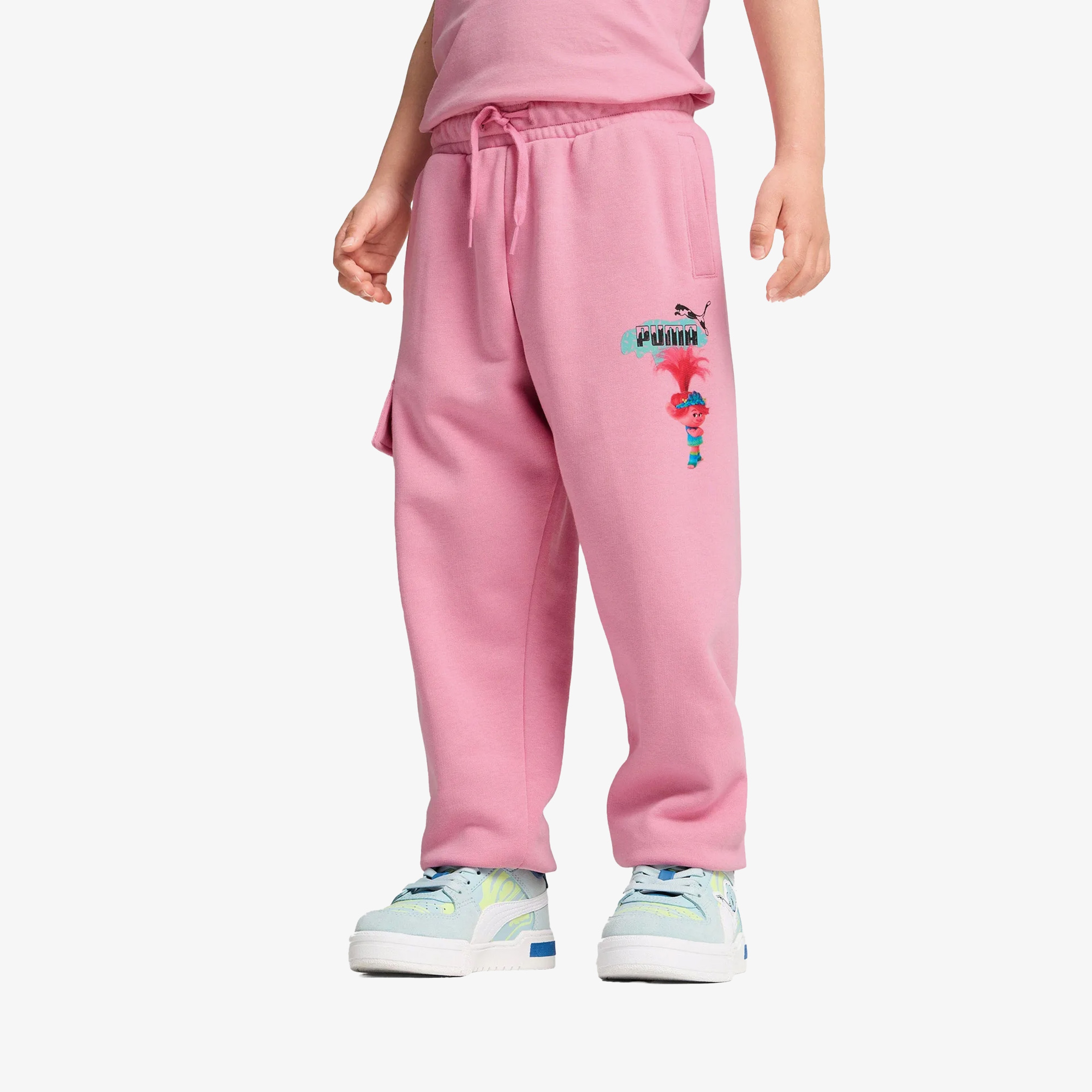 Puma X Trolls Cargo Çocuk Pembe Eşofman Altı