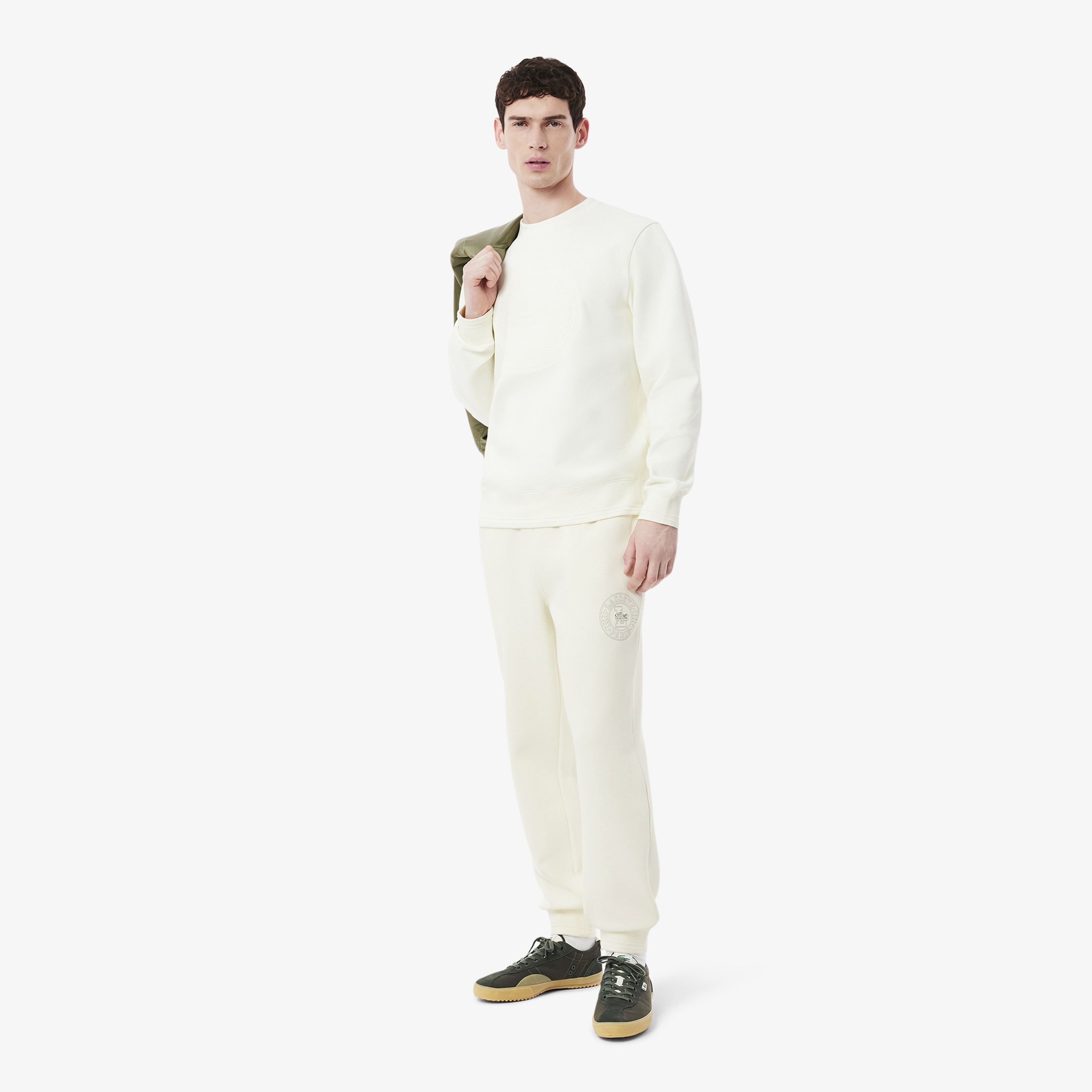 Erkek Regular Fit Beyaz Eşofman Altı