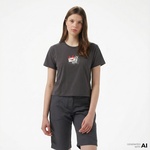Converse Classic Kadın Slim Fit Baskılı Siyah T-Shirt