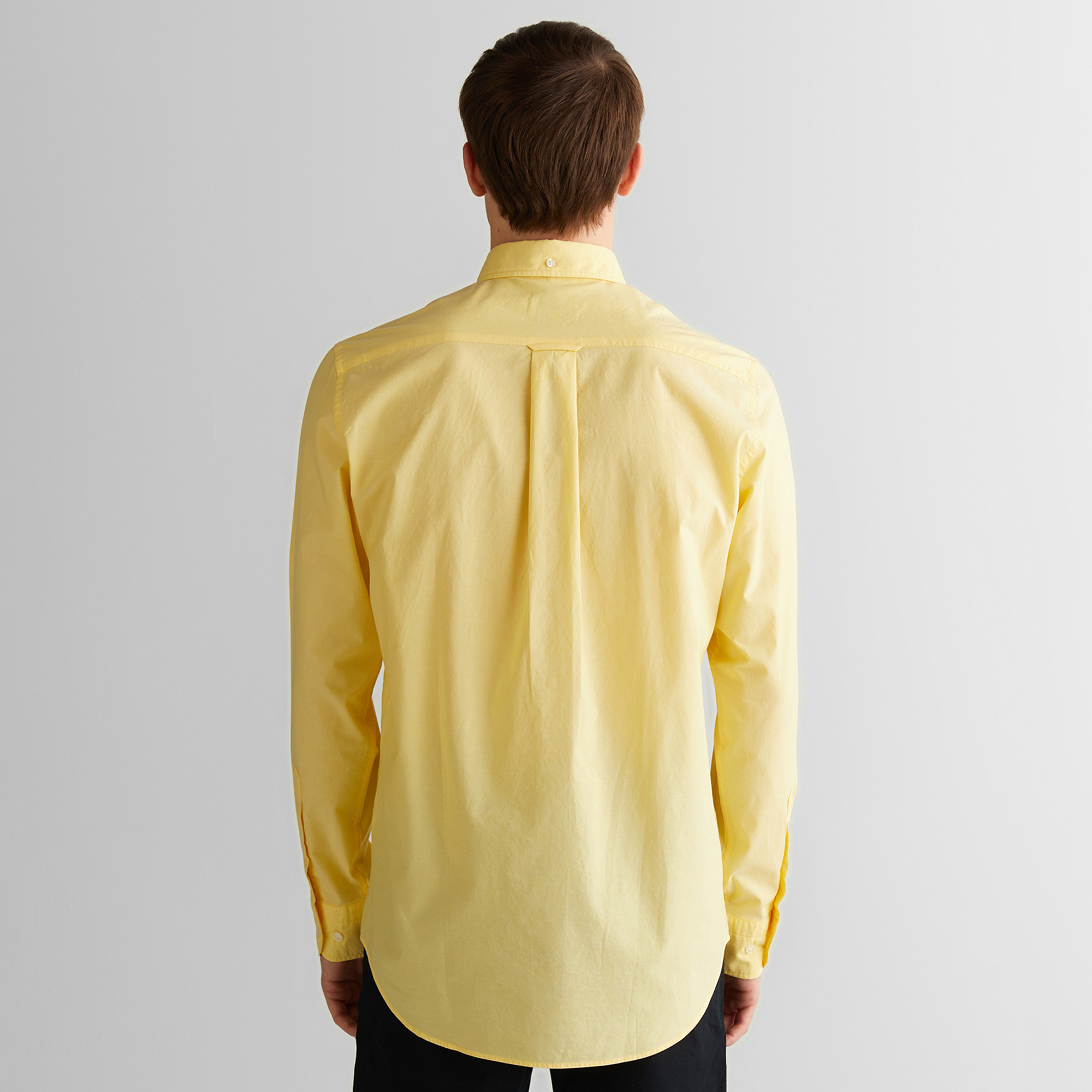 GANT Erkek Sarı Regular Fit Düğmeli Yaka Poplin Gömlek