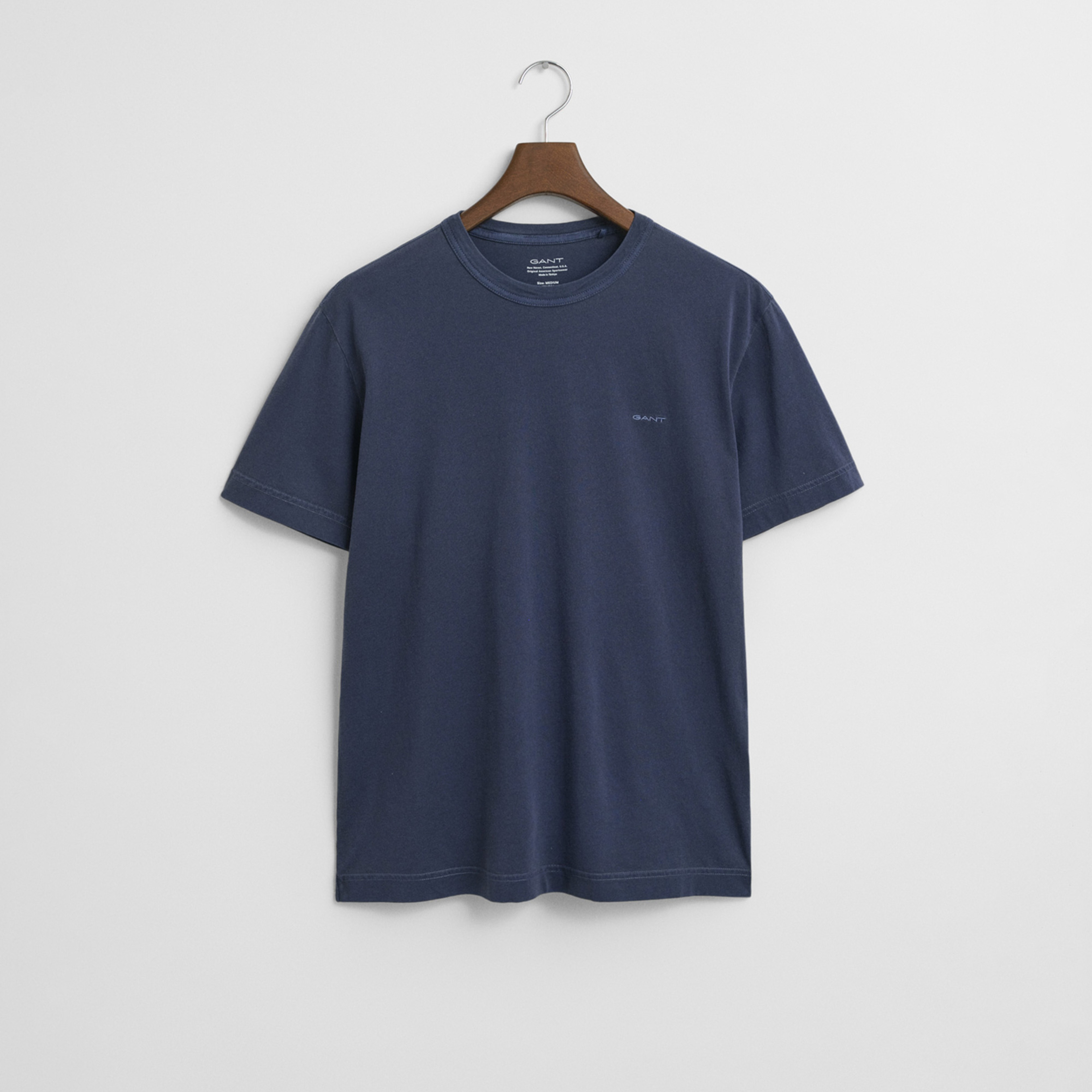 Gant Erkek Lacivert Regular Fit Bisiklet Yaka T-Shirt