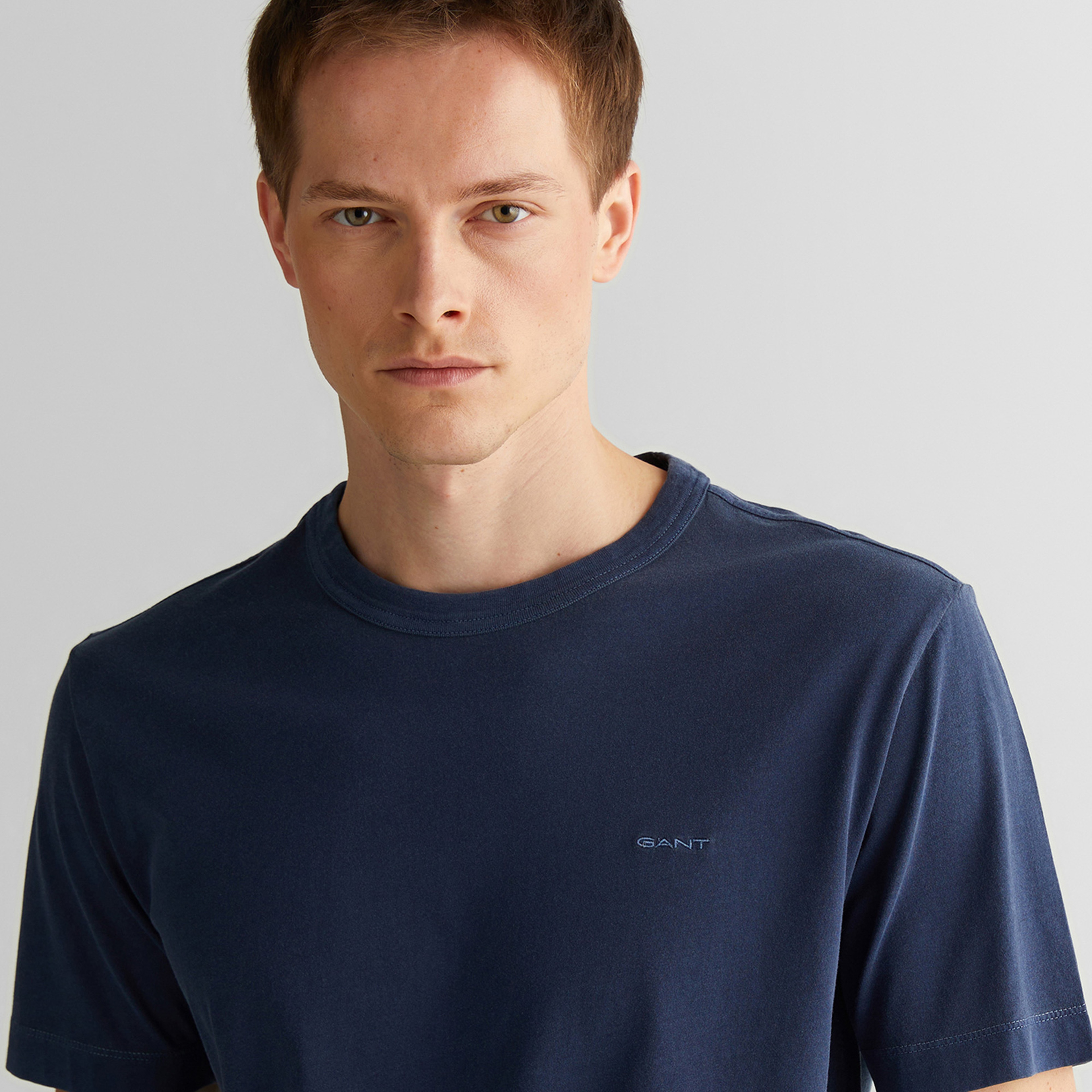 Gant Erkek Lacivert Regular Fit Bisiklet Yaka T-Shirt