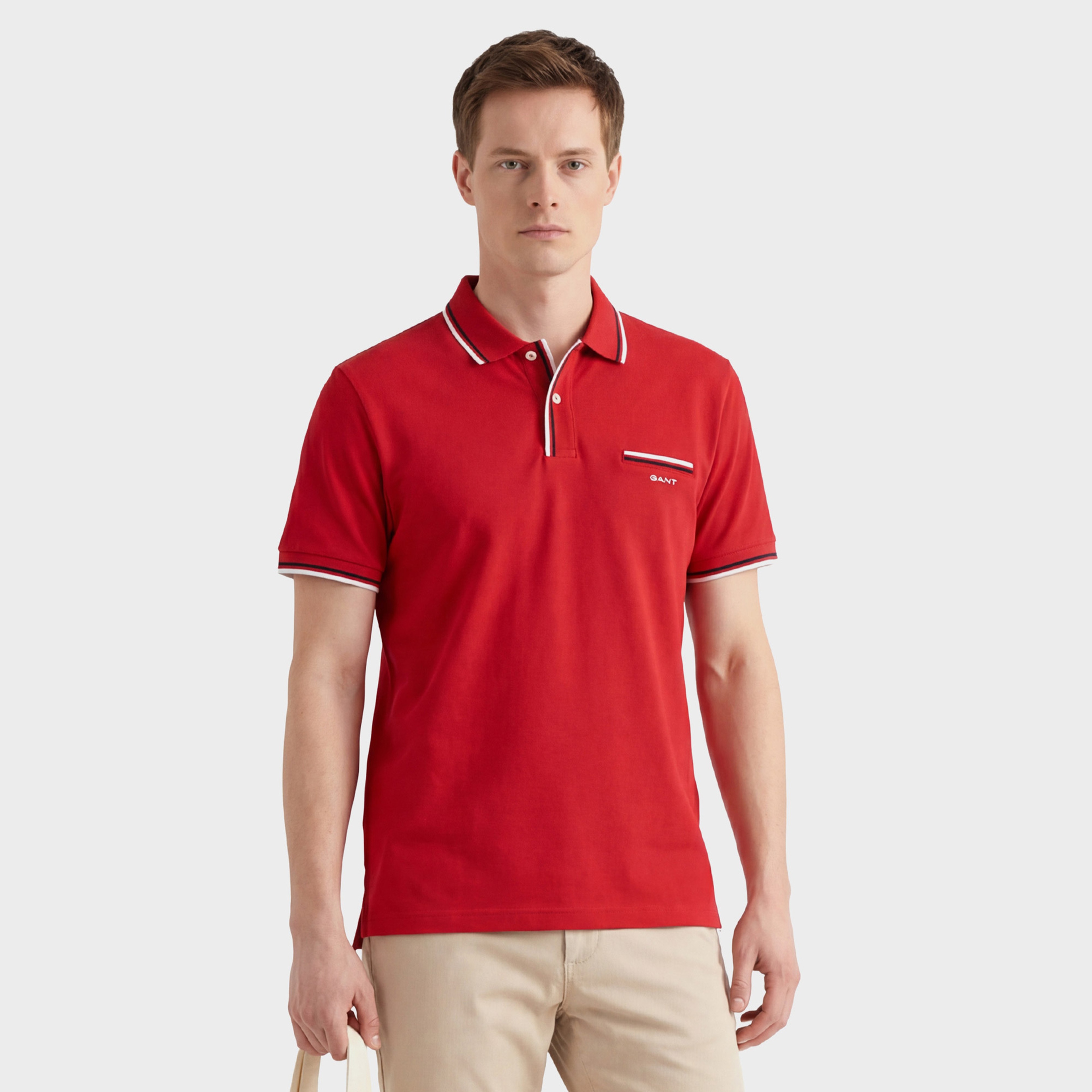 GANT Erkek Kırmızı Regular Fit Polo