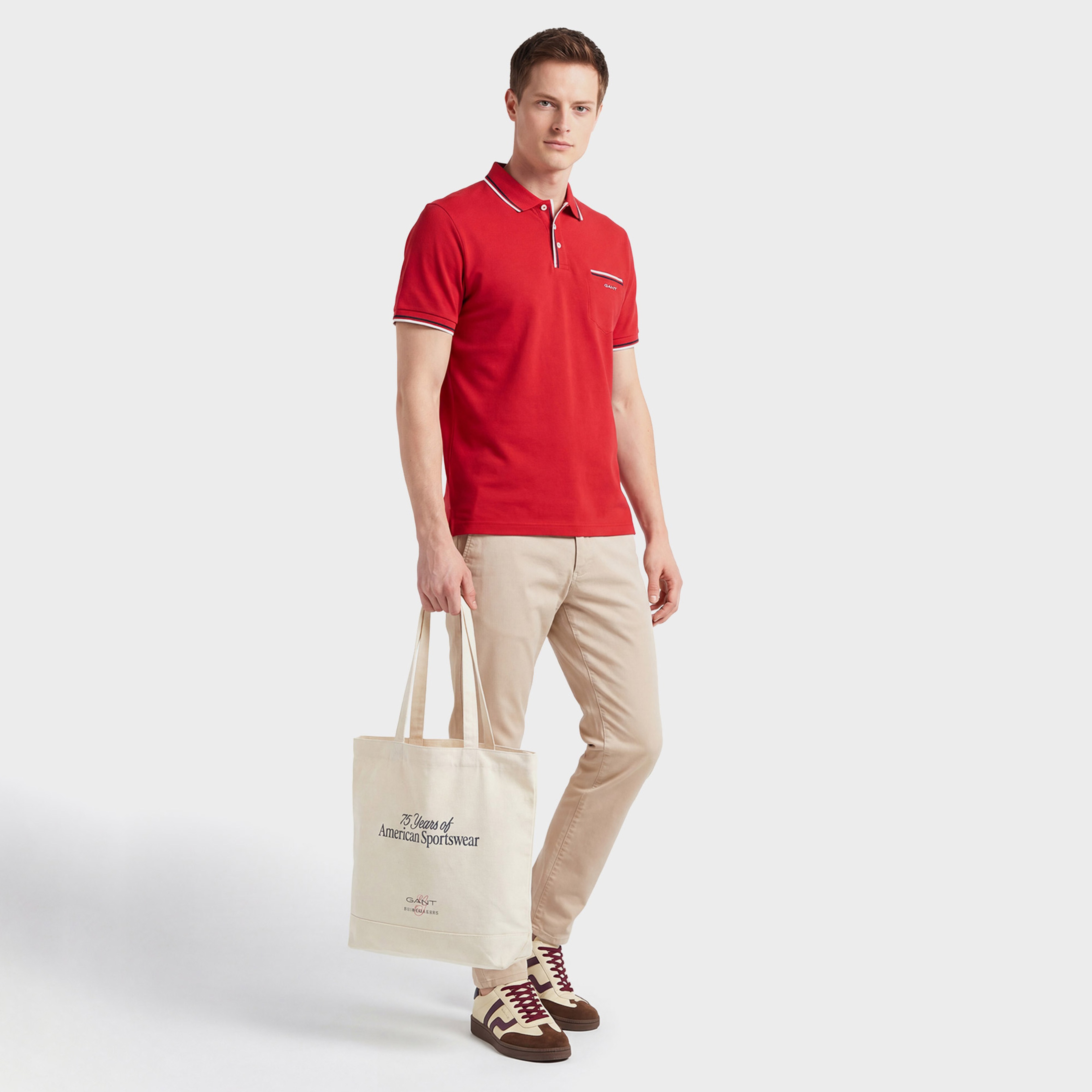 GANT Erkek Kırmızı Regular Fit Polo