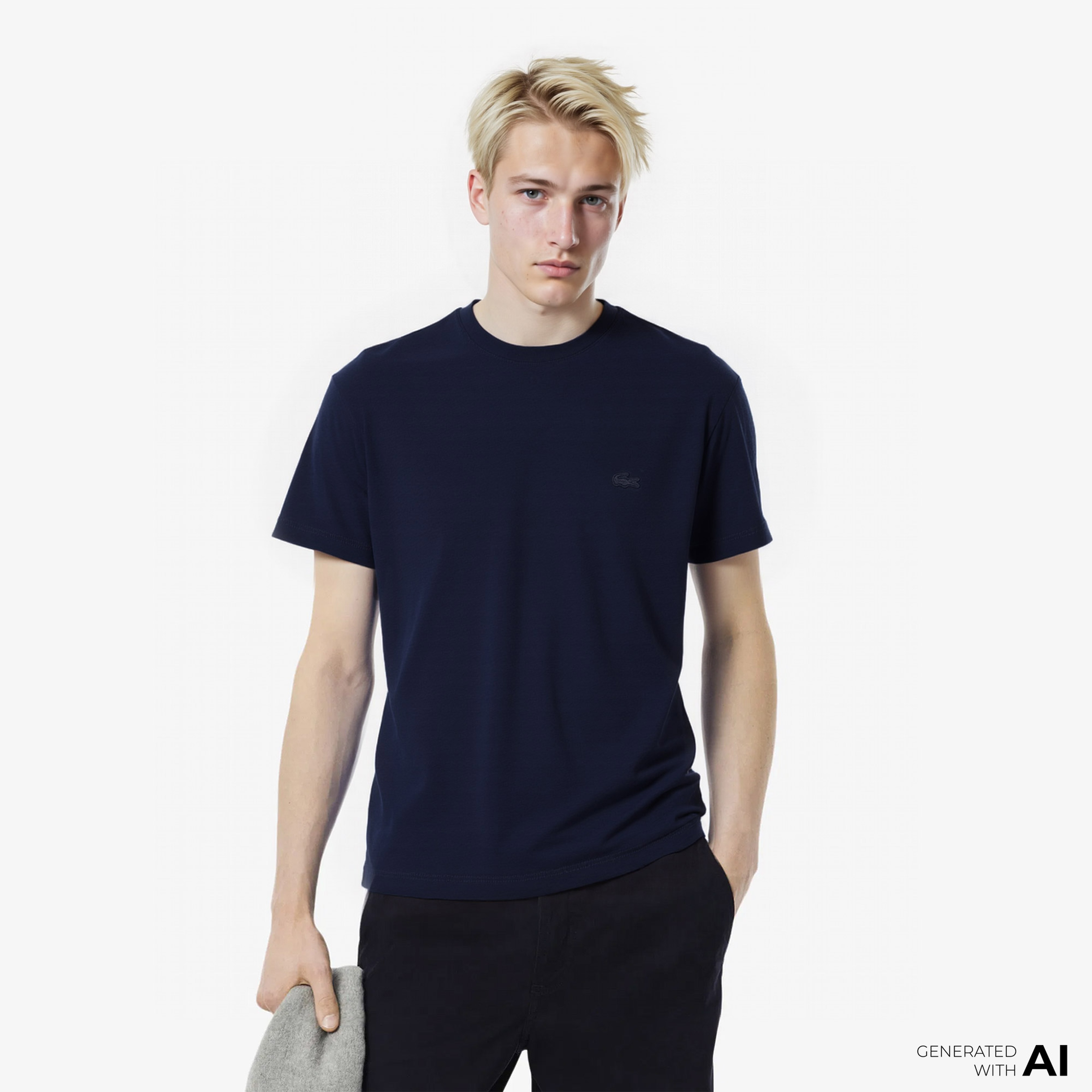 Lacoste Loose Fit Erkek Lacivert T-Shirt