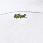 Unisex Loose Fit Beyaz Polo