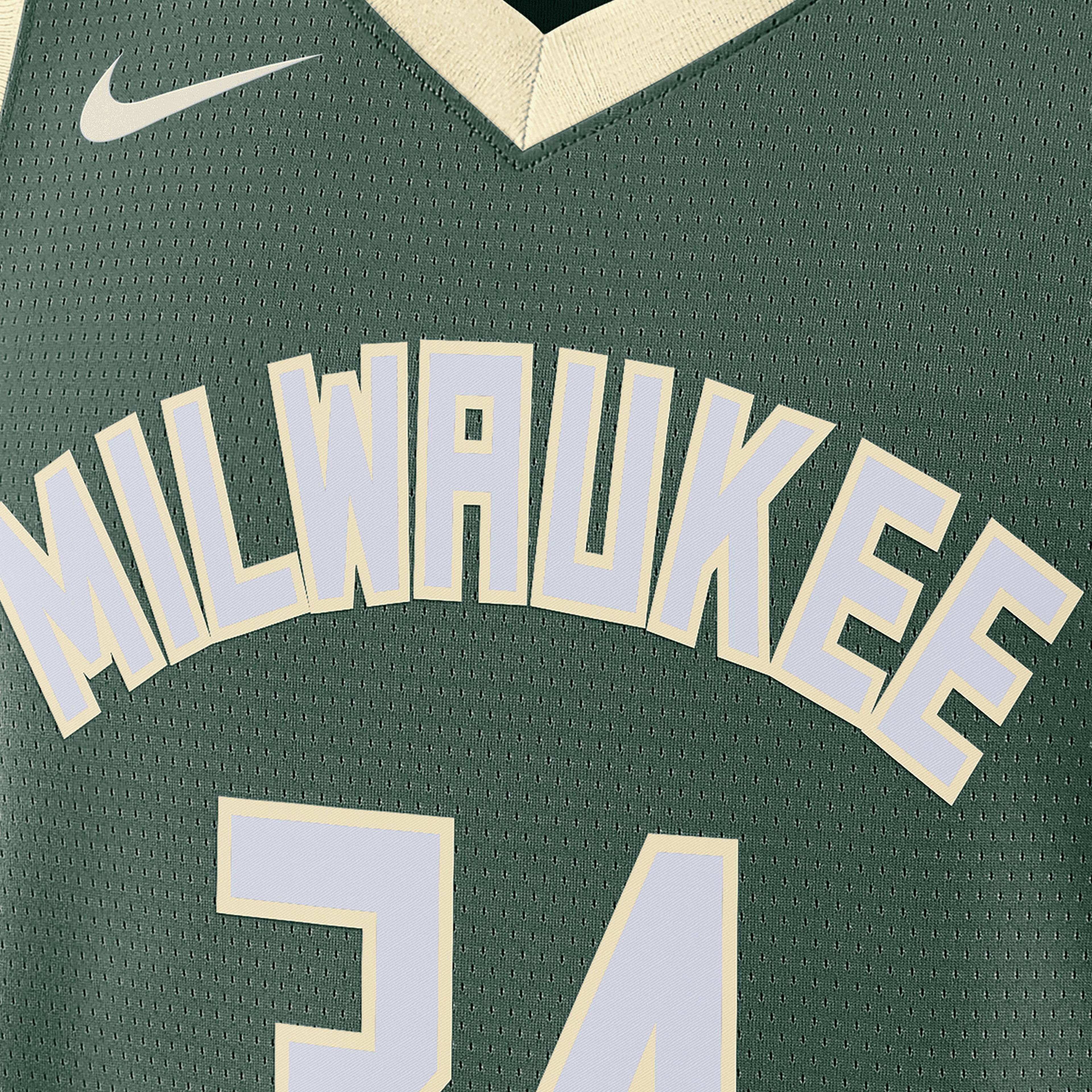 Nike Milwaukee Bucks Icon Erkek Yeşil Basketbol Forması