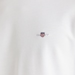 Gant Erkek Beyaz Slim Fit Bisiklet Yaka Uzun Kollu T-Shirt