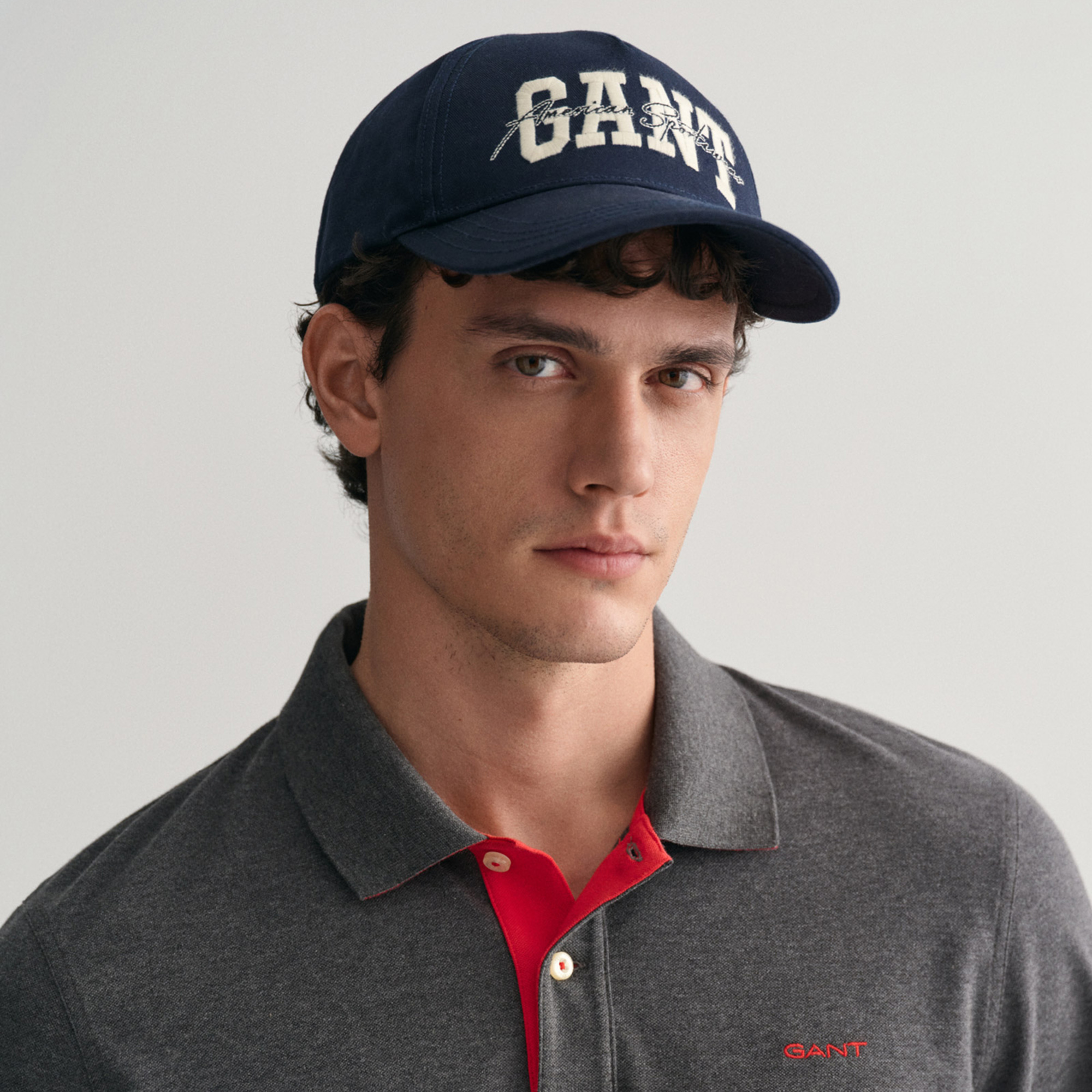 Gant Erkek Gri Regular Fit Polo