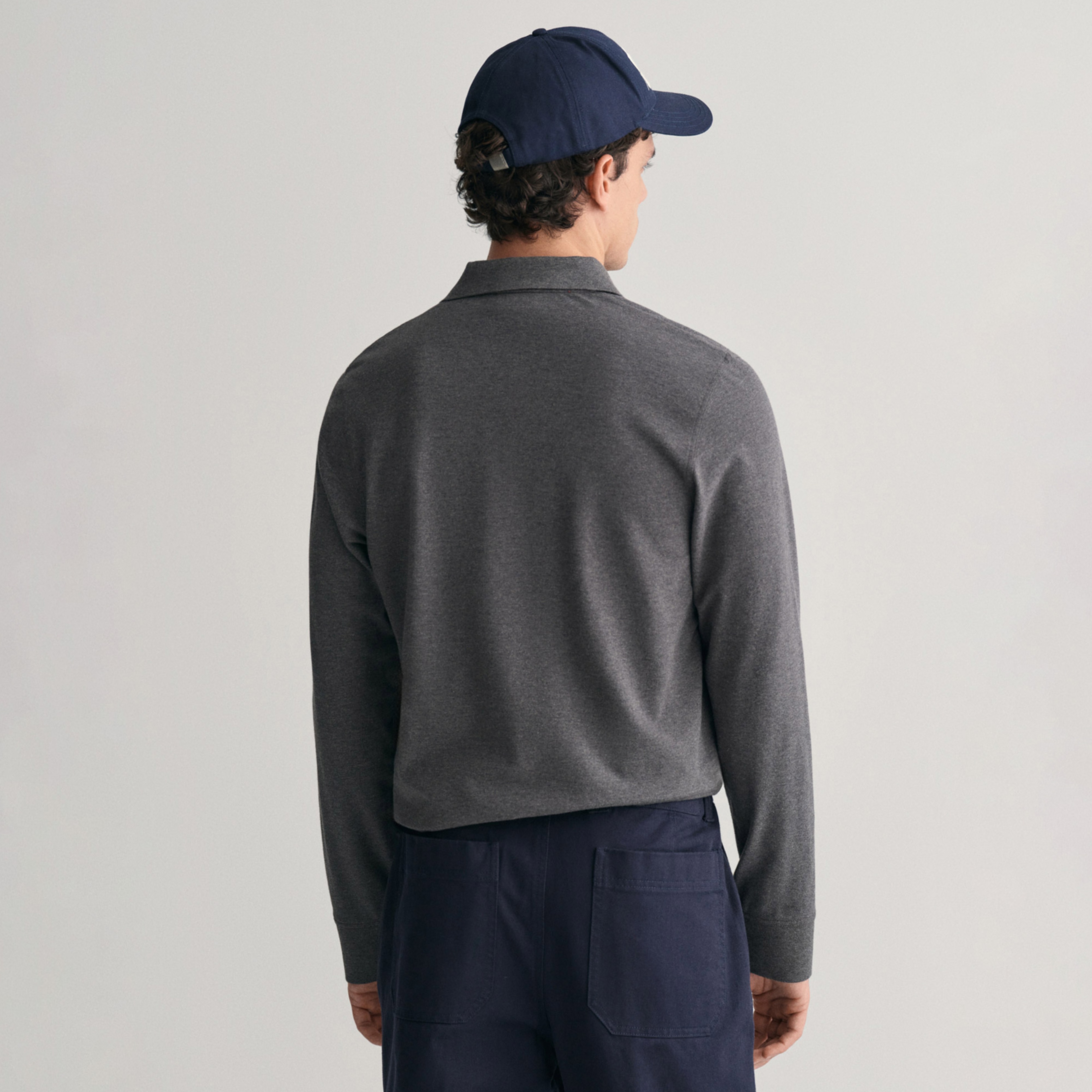 Gant Erkek Gri Regular Fit Polo