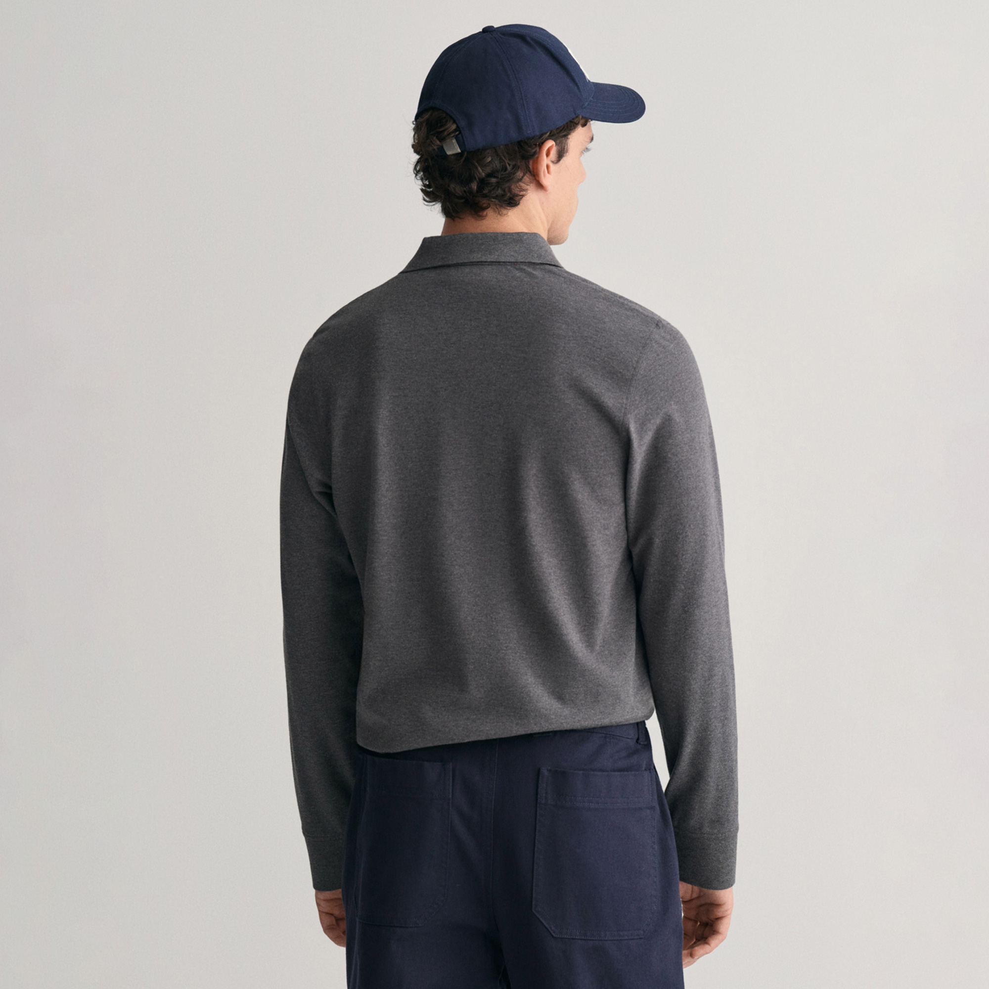 Gant Erkek Gri Regular Fit Polo