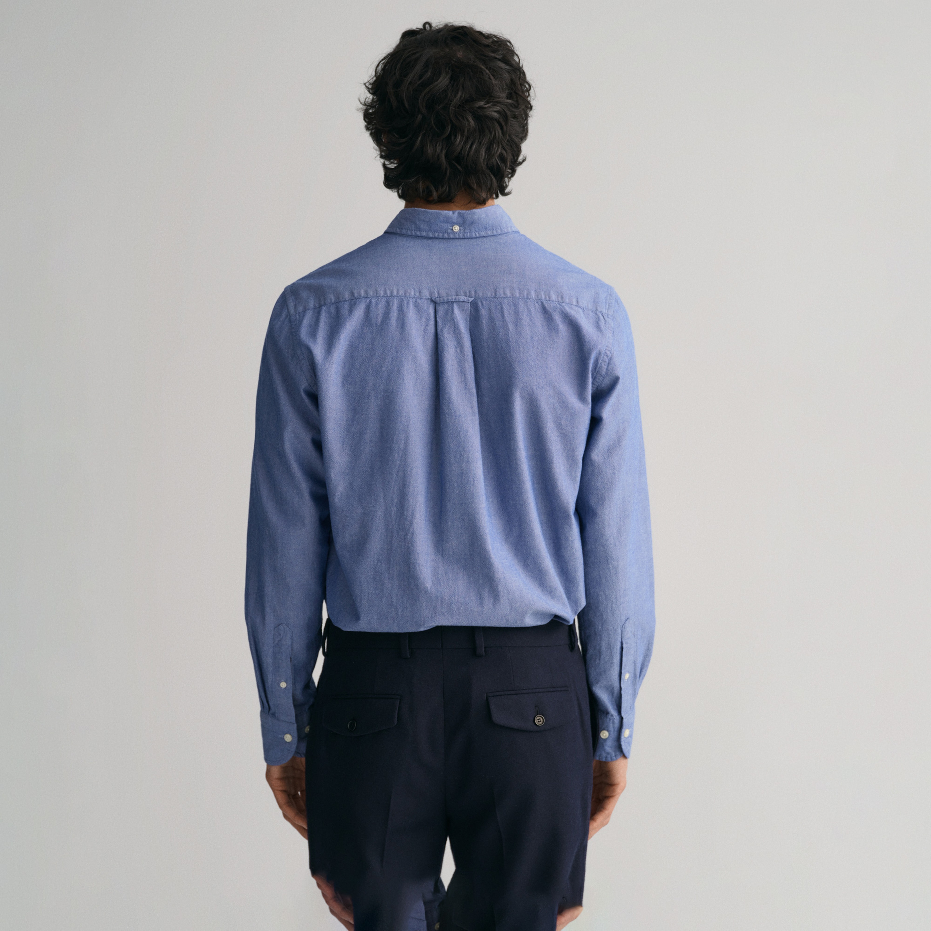 GANT Erkek Mavi Regular Fit Düğmeli Yaka Gömlek