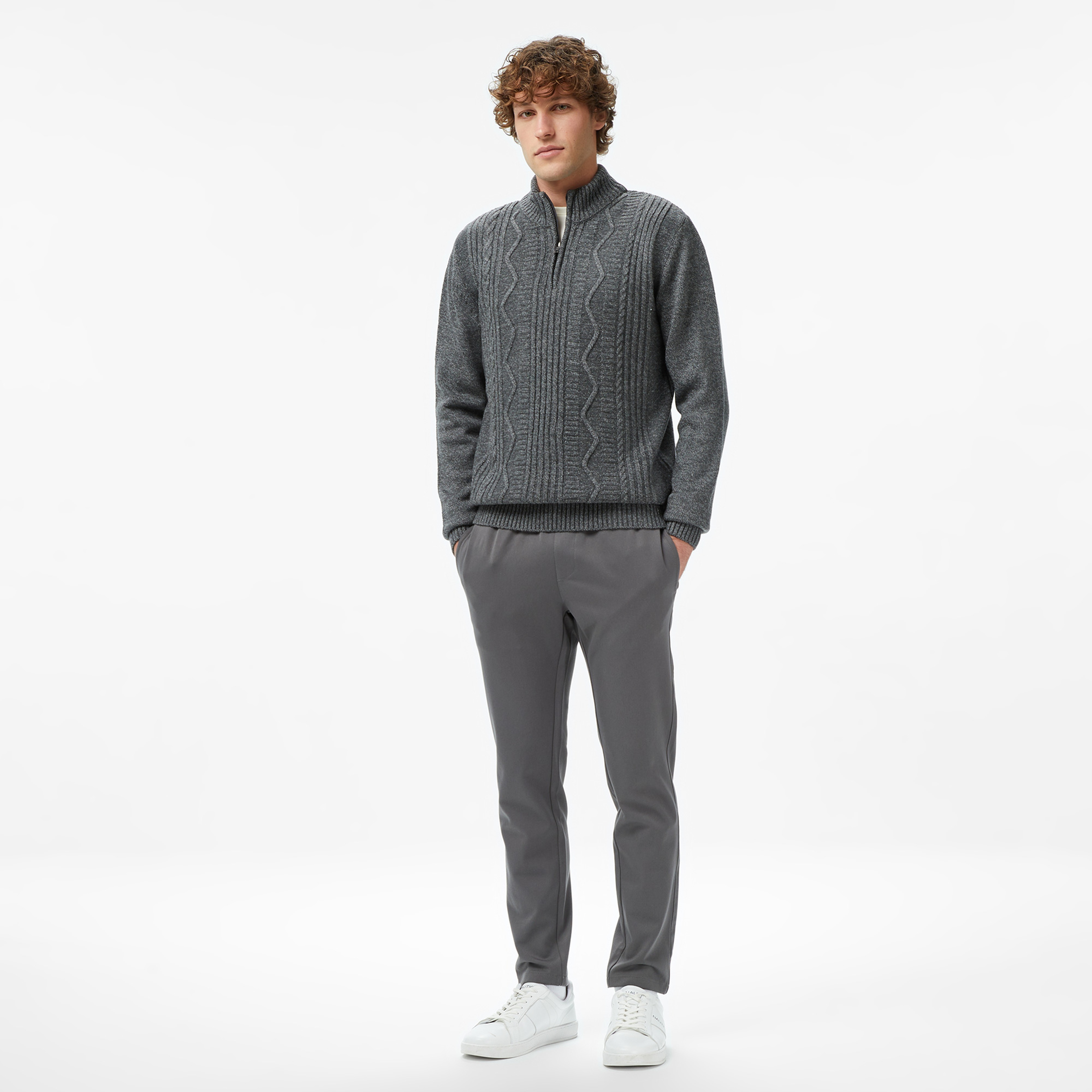 Nautica Erkek Gri Triko