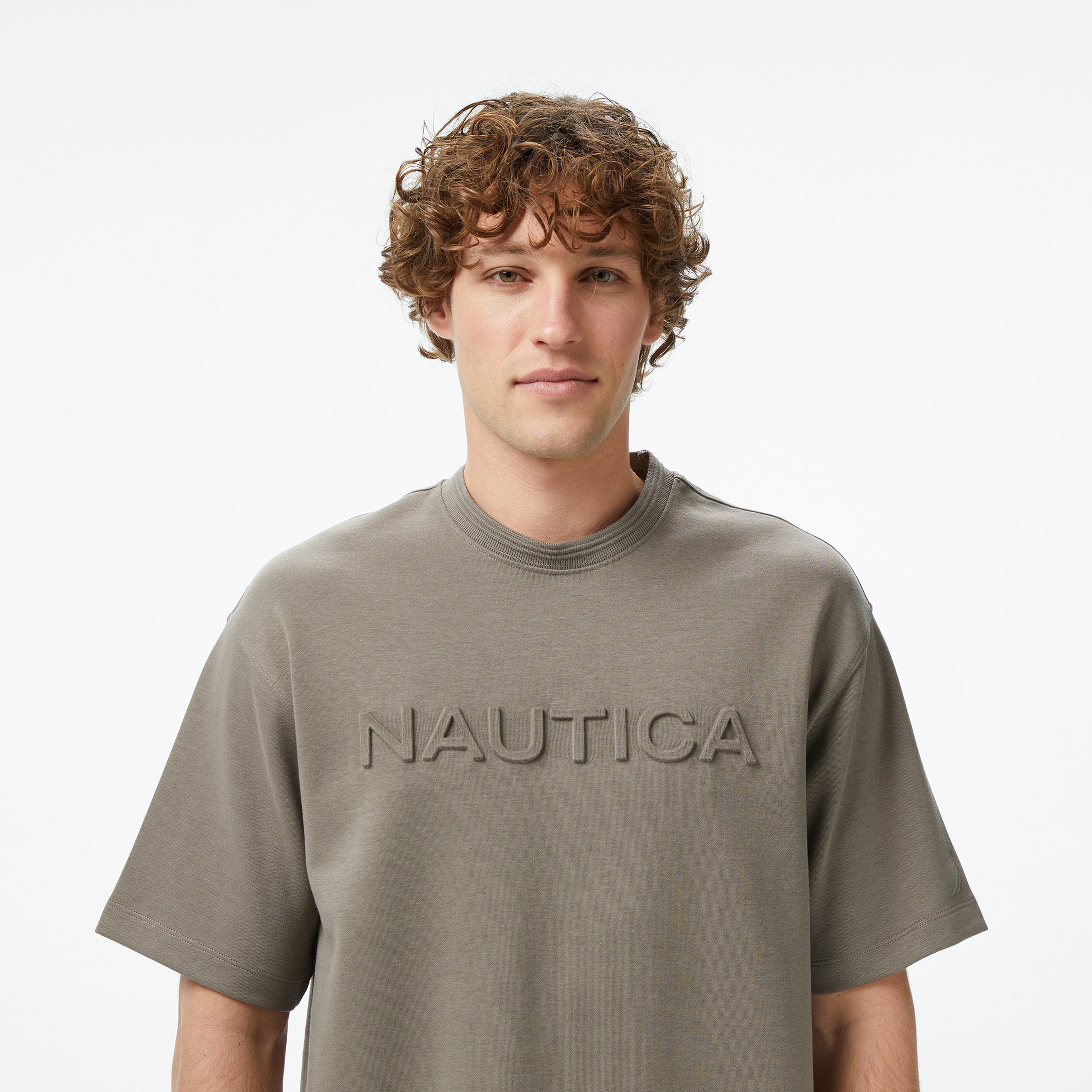 Nautica Erkek Kahverengi Regular Fit Baskılı T-Shirt