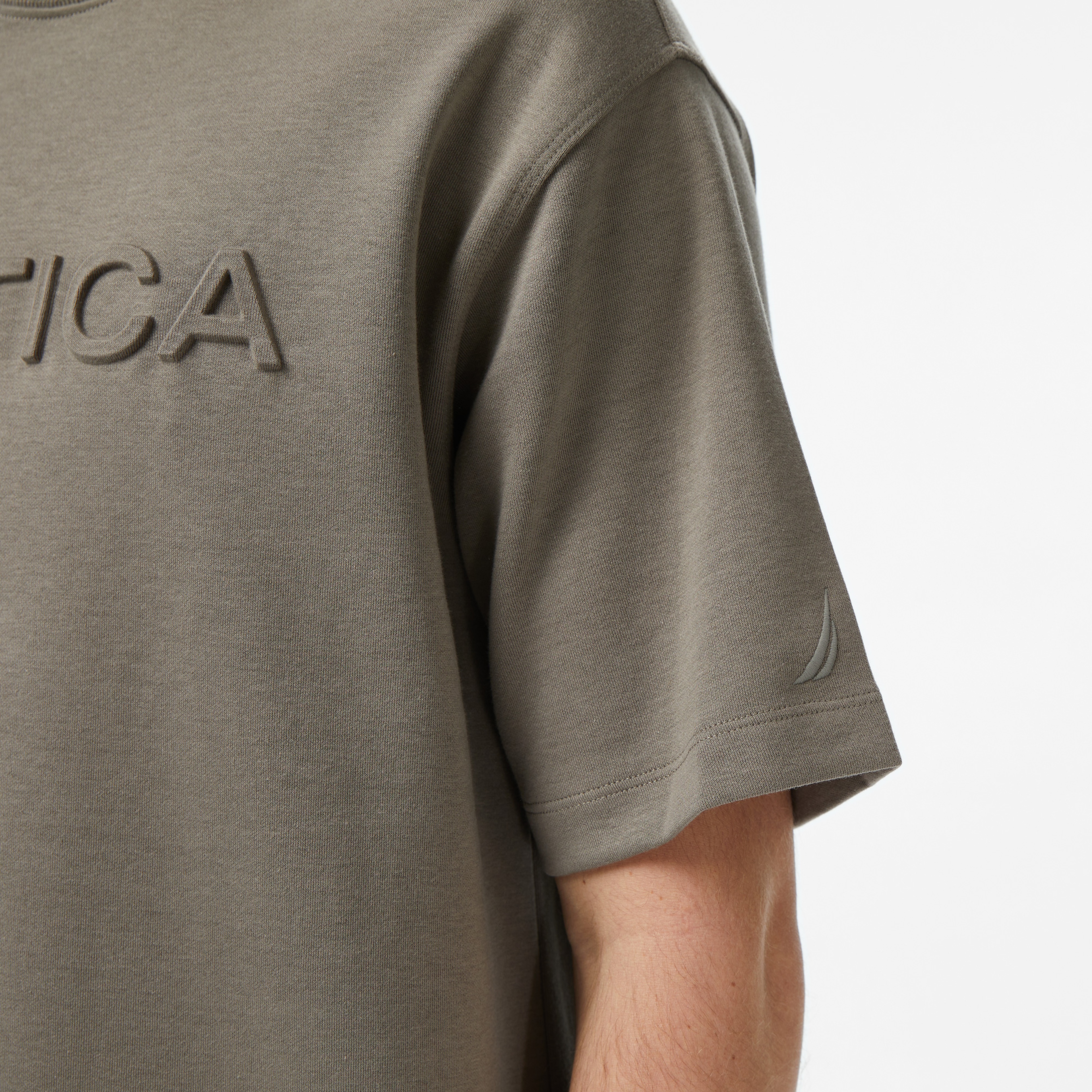 Nautica Erkek Kahverengi Regular Fit Baskılı T-Shirt