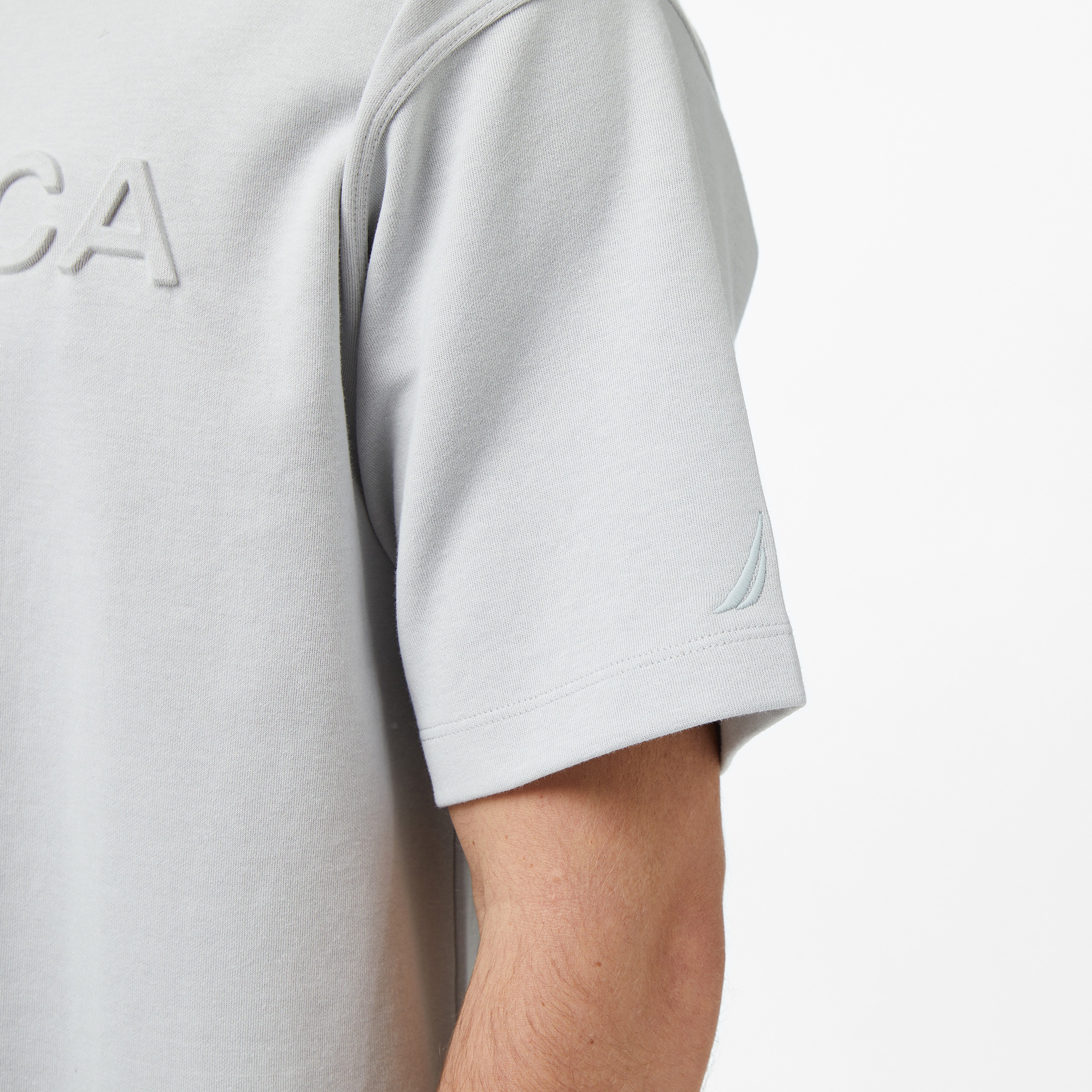 Nautica Erkek Mavi Regular Fit Baskılı T-Shirt