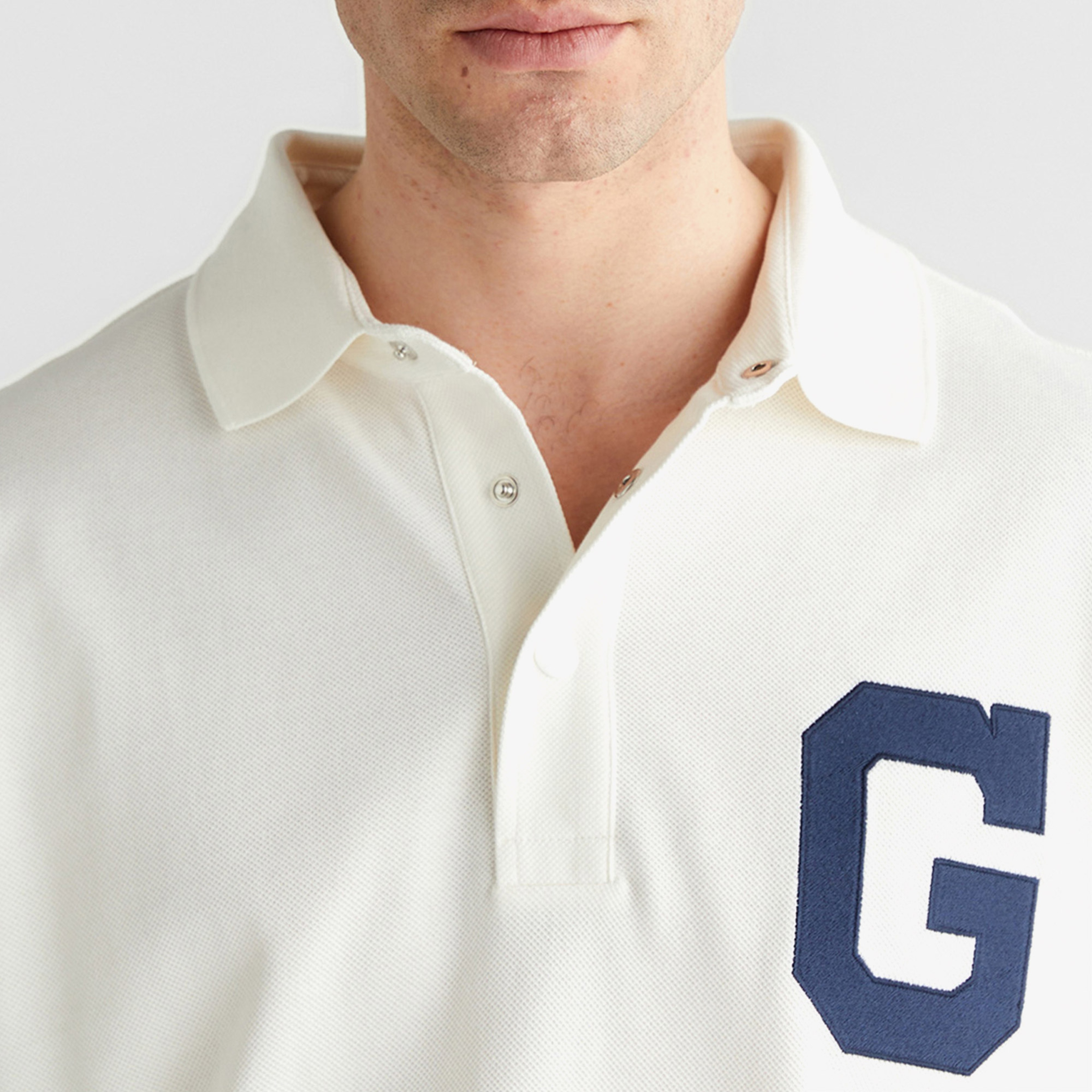 GANT Erkek Krem Regular Fit Logolu Polo