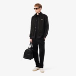 Lacoste Paris Piqué Zip Front Track Erkek Siyah Ceket