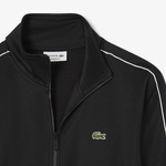 Lacoste Paris Piqué Zip Front Track Erkek Siyah Ceket