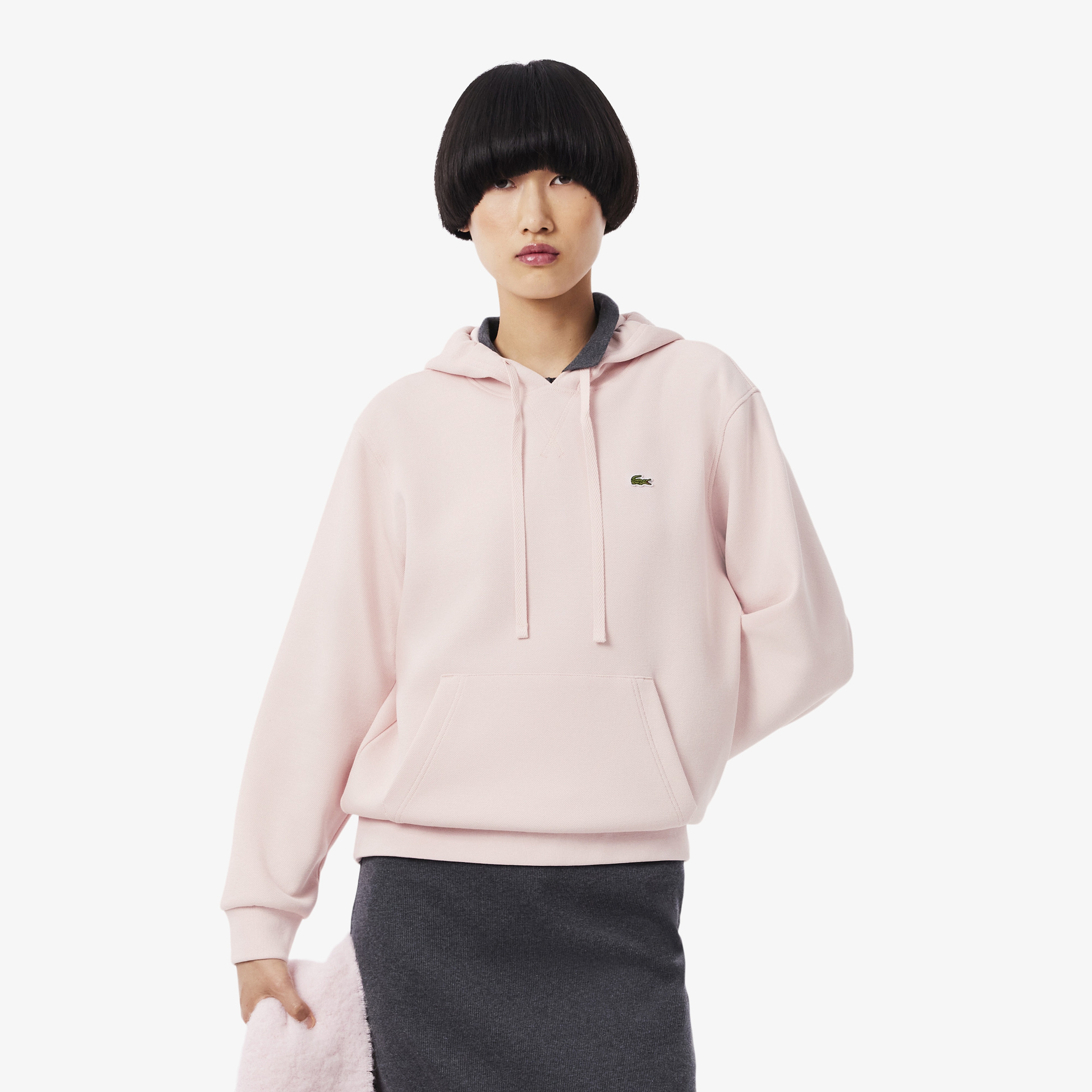 Kadın Relaxed Fit Kapüşonlu Pembe Sweatshirt