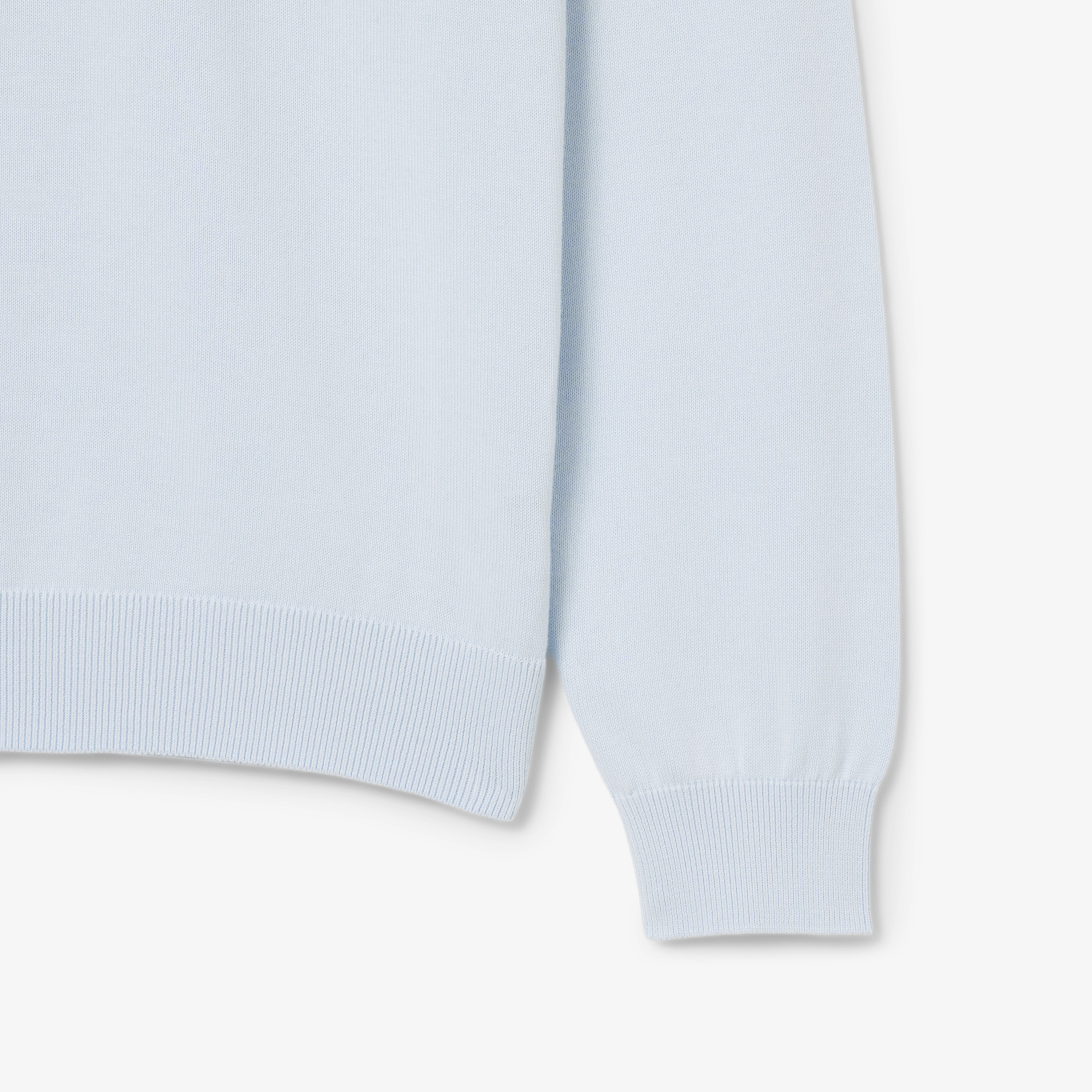 Zipped High Neck Cotton Sweater