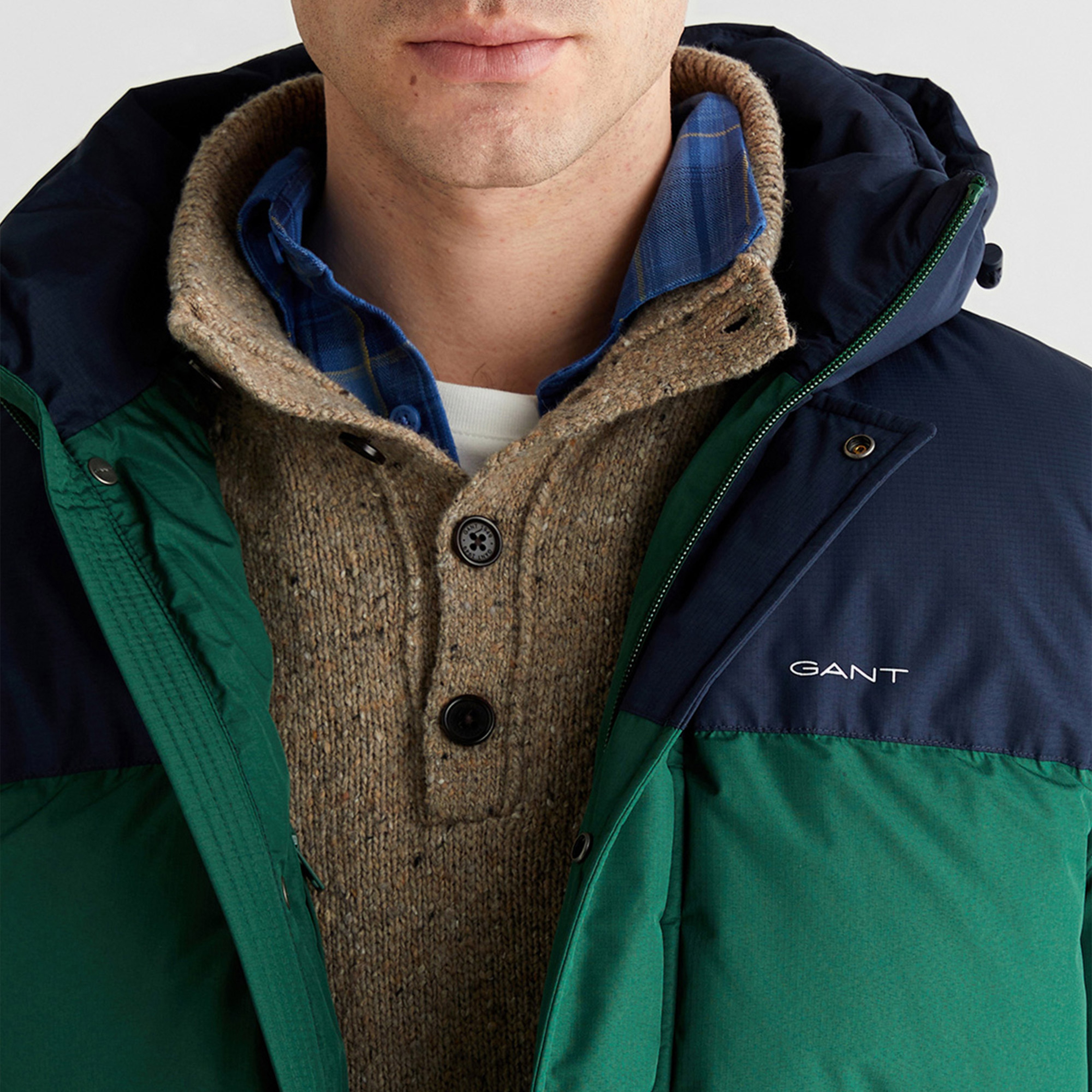 GANT Erkek Lacivert Regular Fit Fermuarlı Mont