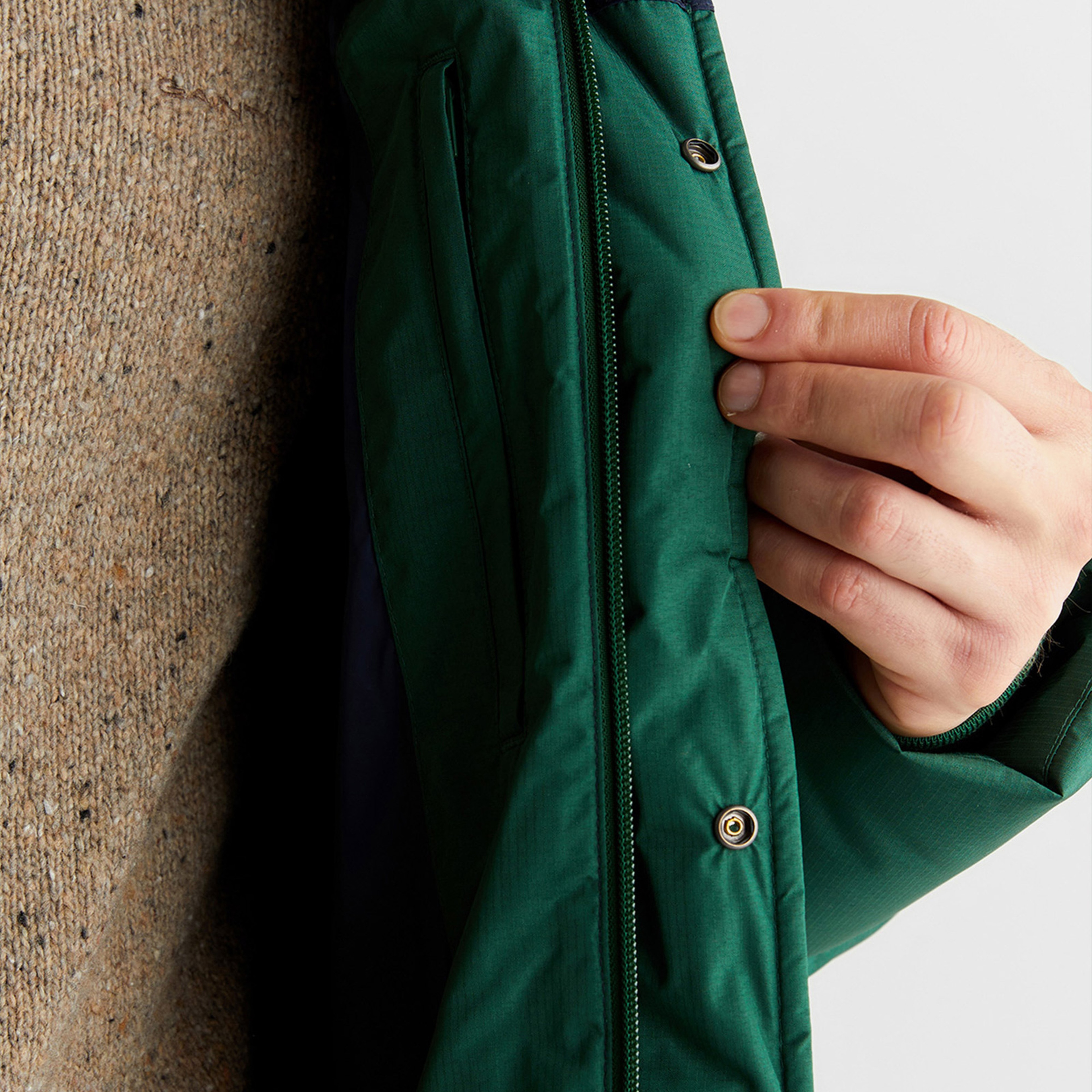 GANT Erkek Lacivert Regular Fit Fermuarlı Mont