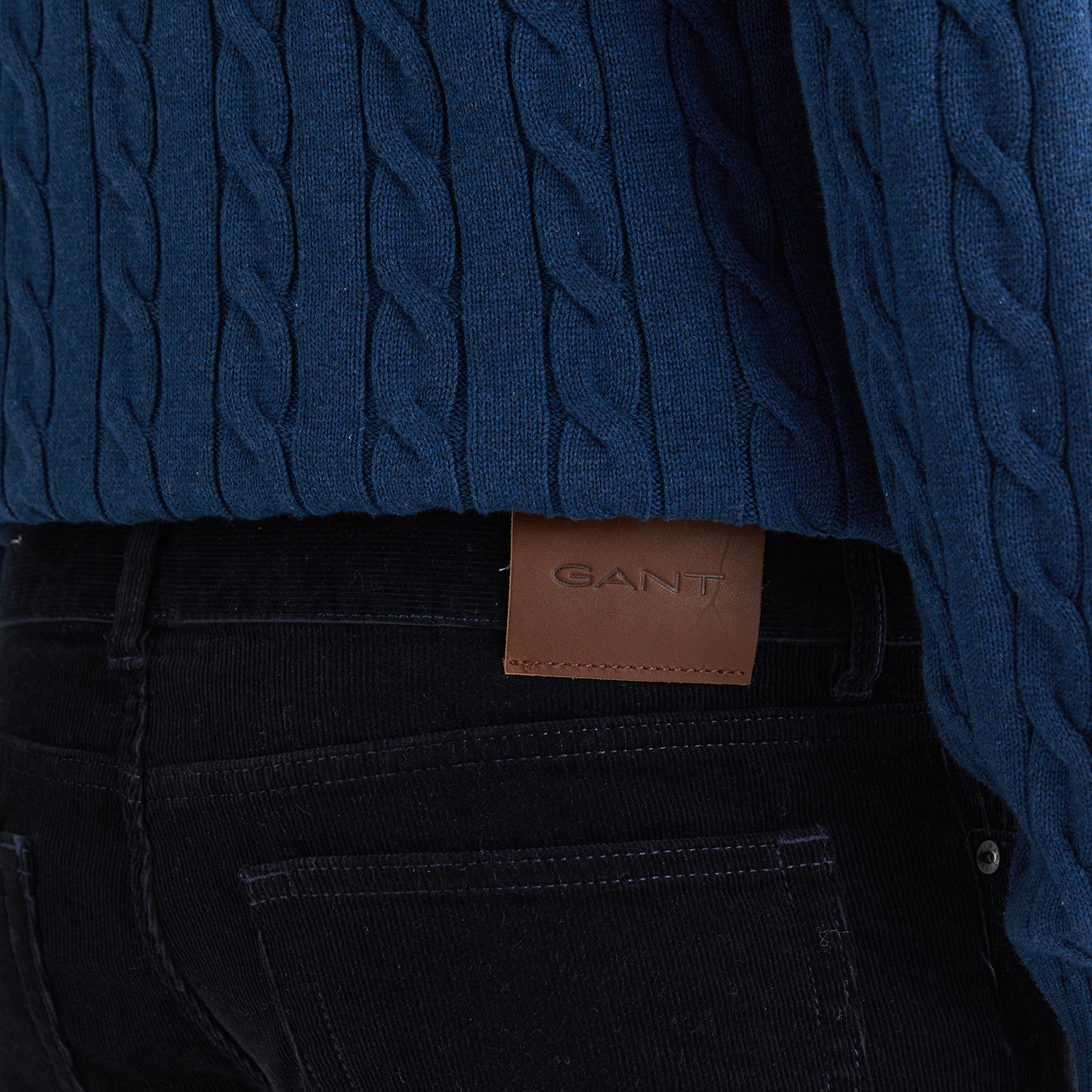 GANT Erkek Lacivert Regular Fit Kadife Pantolon
