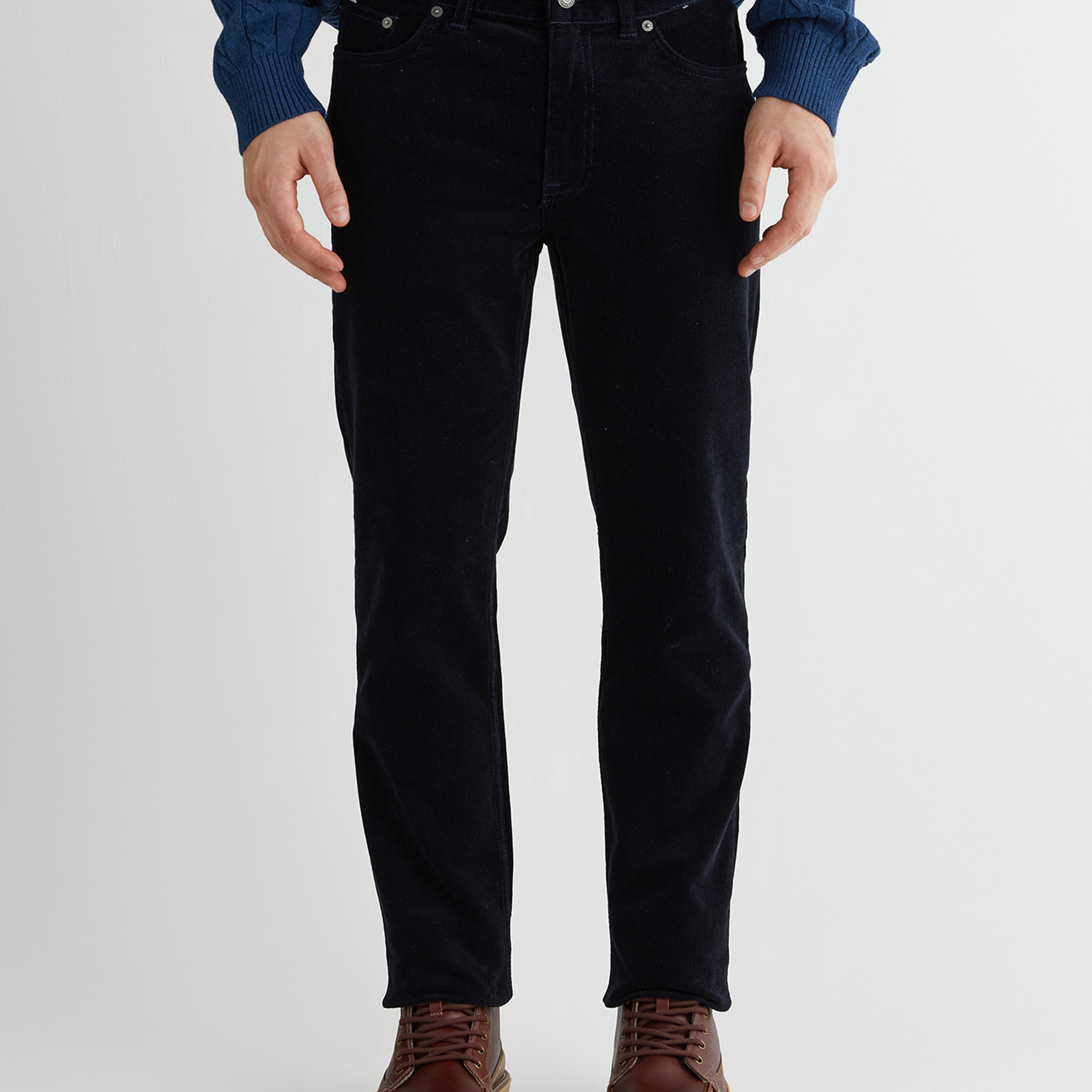 GANT Erkek Lacivert Regular Fit Kadife Pantolon