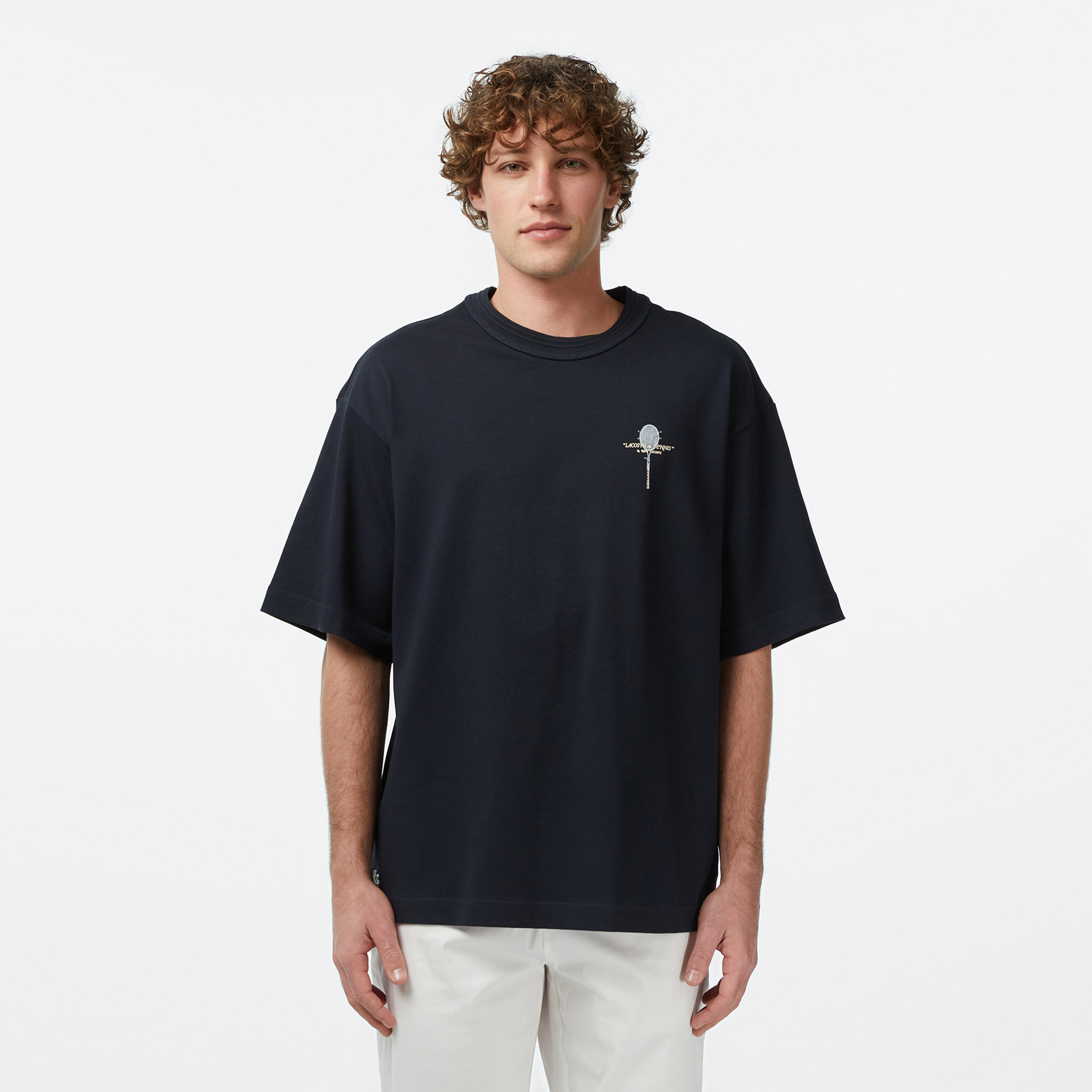 Erkek Loose Fit Bisiklet Yaka Siyah T-Shirt
