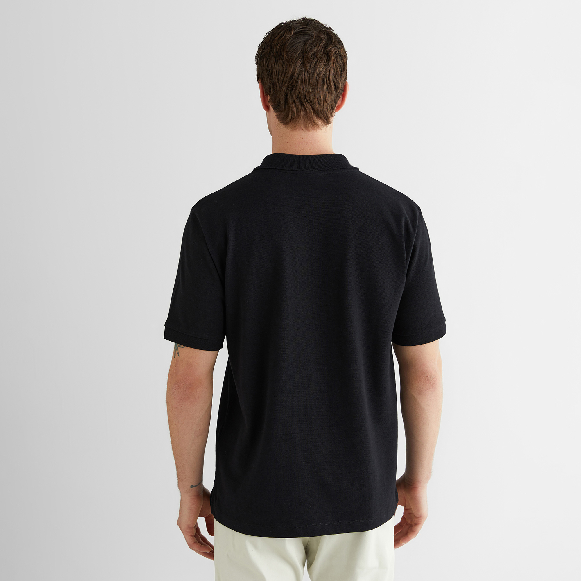 GANT Erkek Siyah Regular Fit Logolu Polo Yaka T-Shirt
