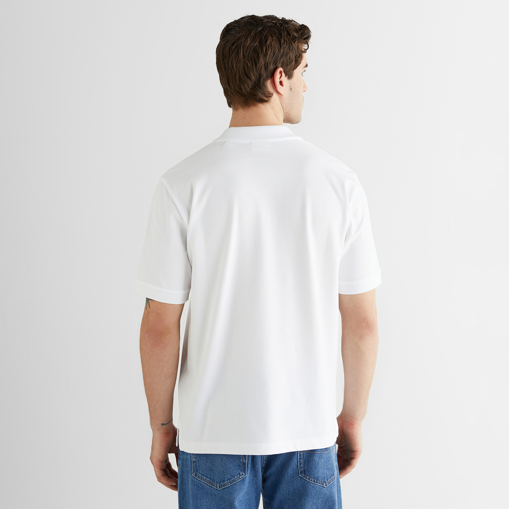 GANT Erkek Beyaz Regular Fit Logolu Polo Yaka T-Shirt