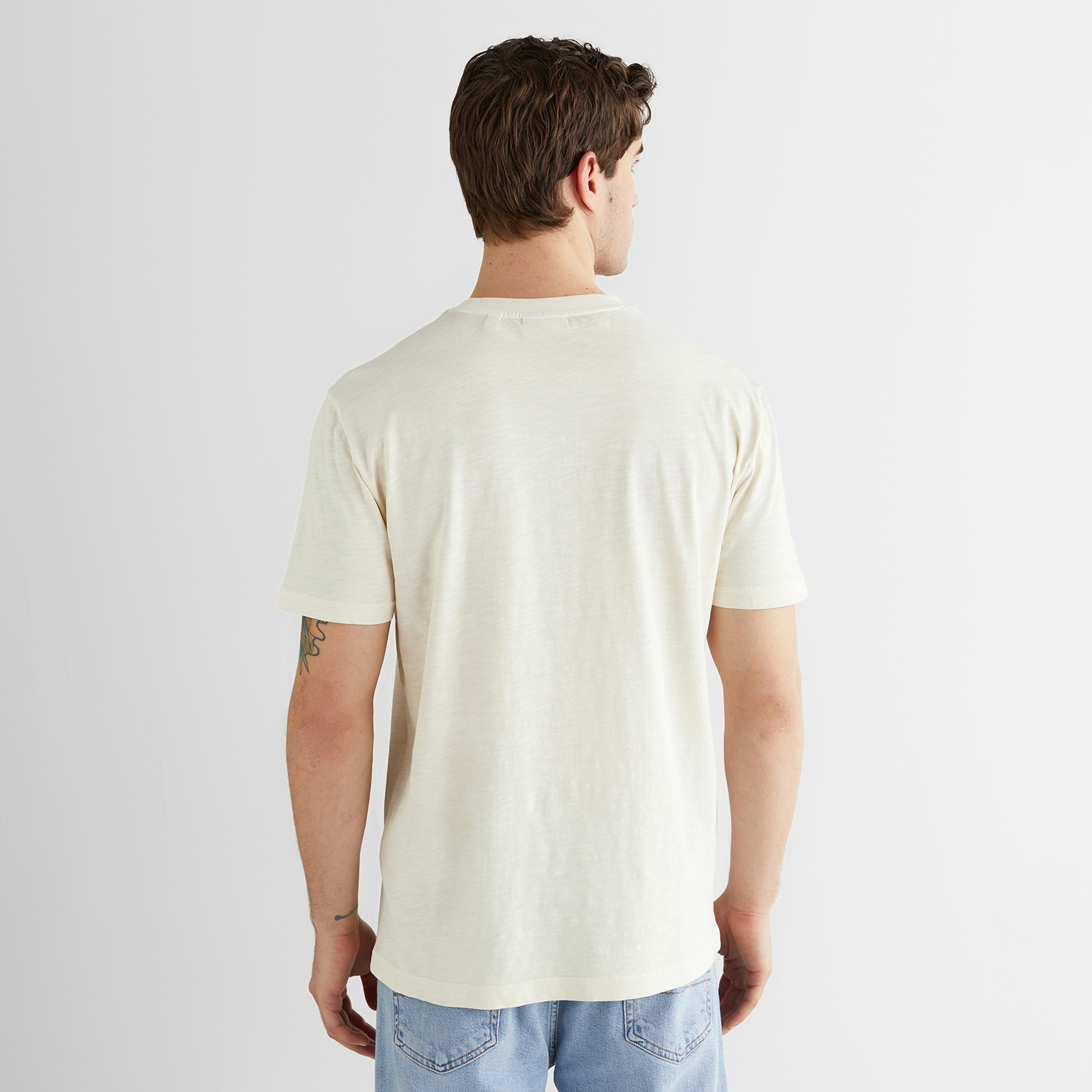 GANT Erkek Bej Kısa Kollu T-Shirt