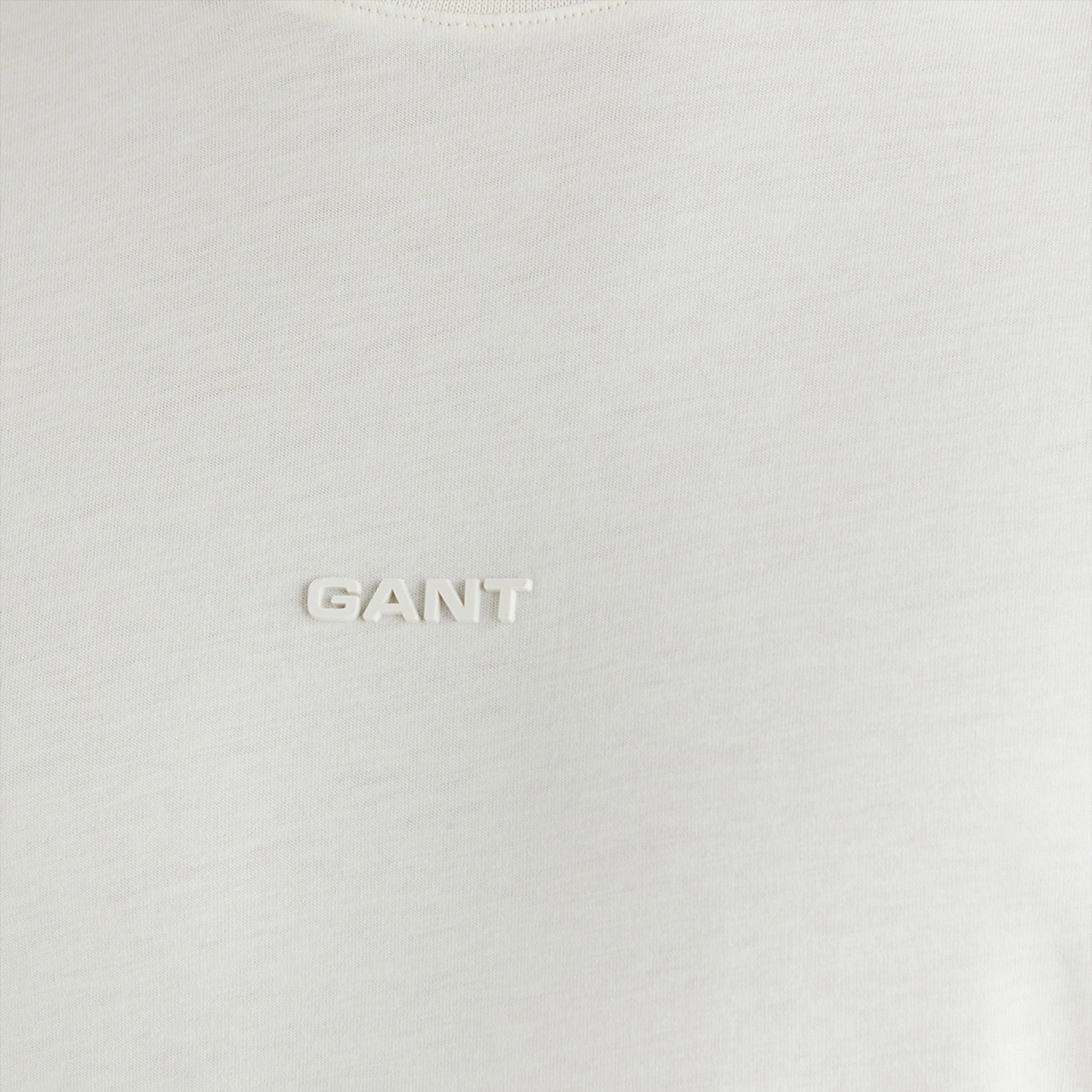 GANT Erkek Beyaz Kısa Kollu T-Shirt