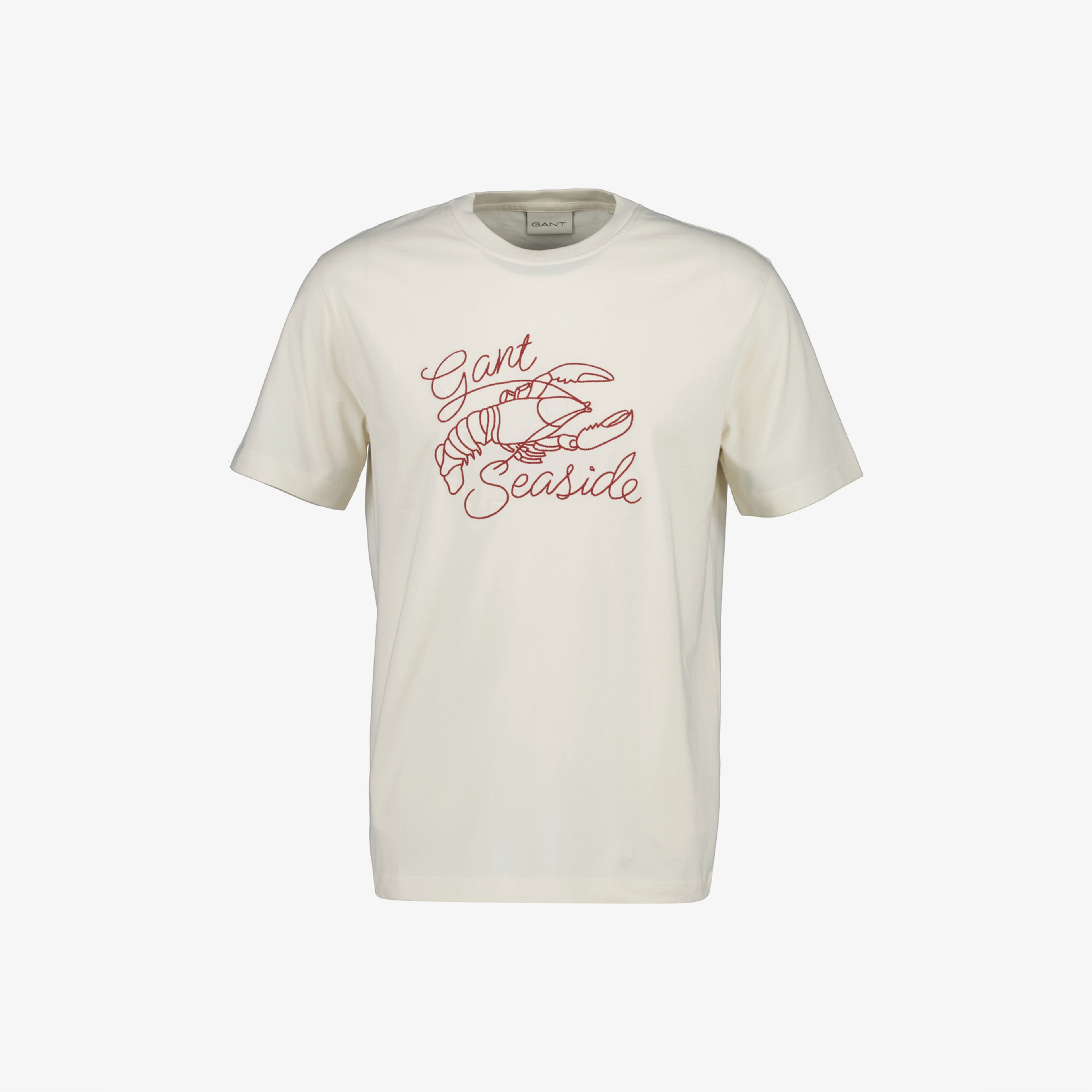 GANT Erkek Krem Bisiklet Yaka Regular Fit T-Shirt