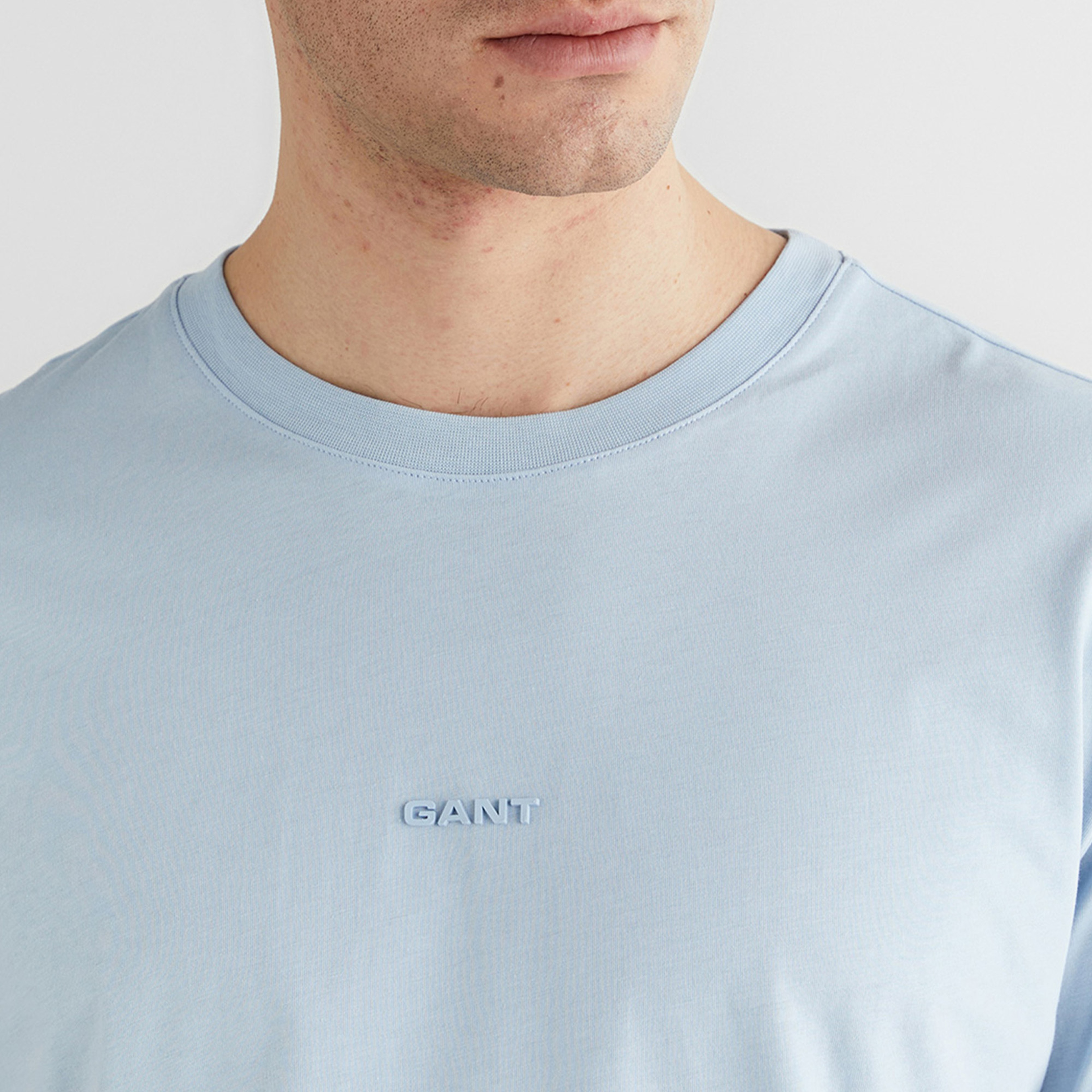 GANT Erkek Mavi Kısa Kollu T-Shirt