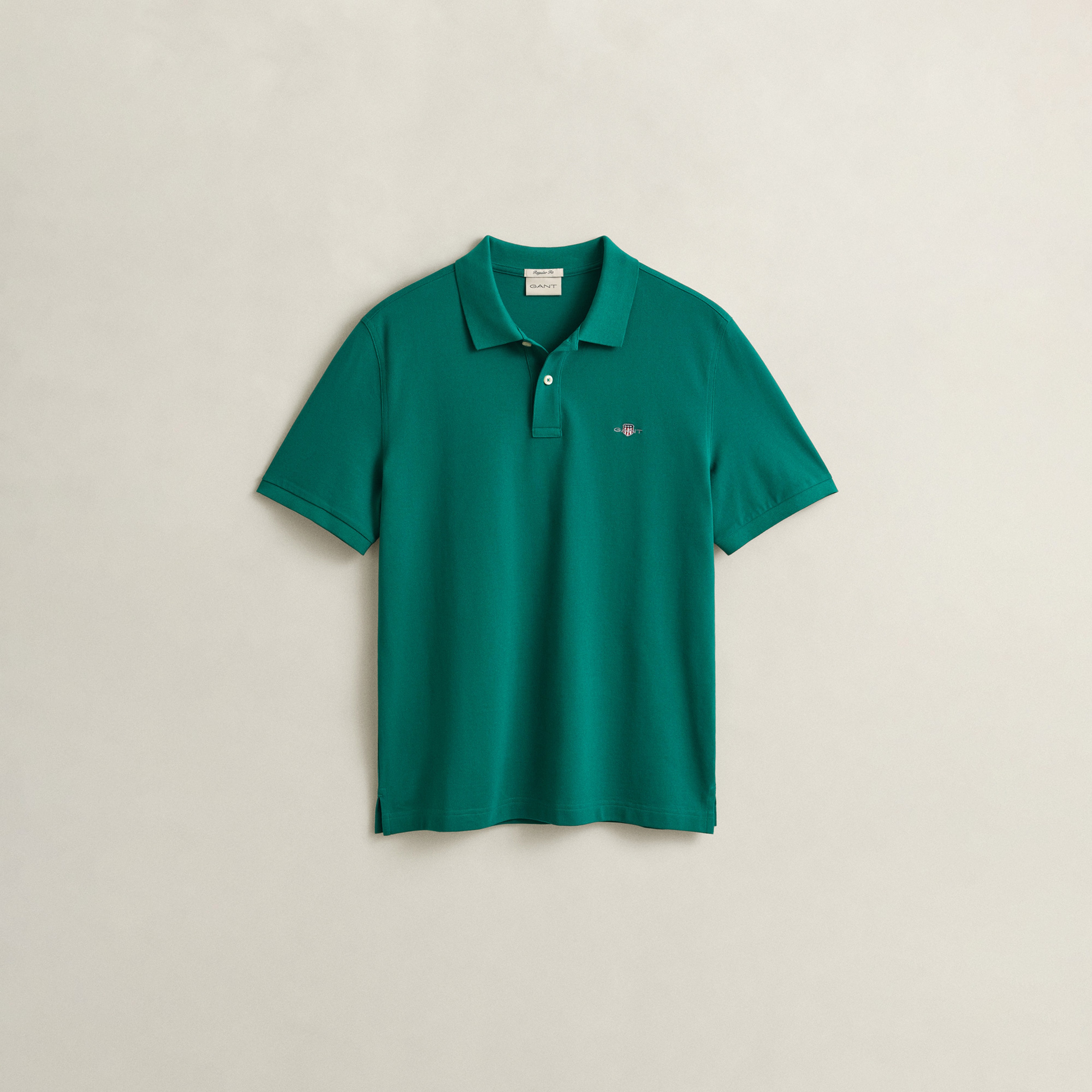GANT Erkek Yeşil Regular Fit Logolu Polo Yaka T-Shirt