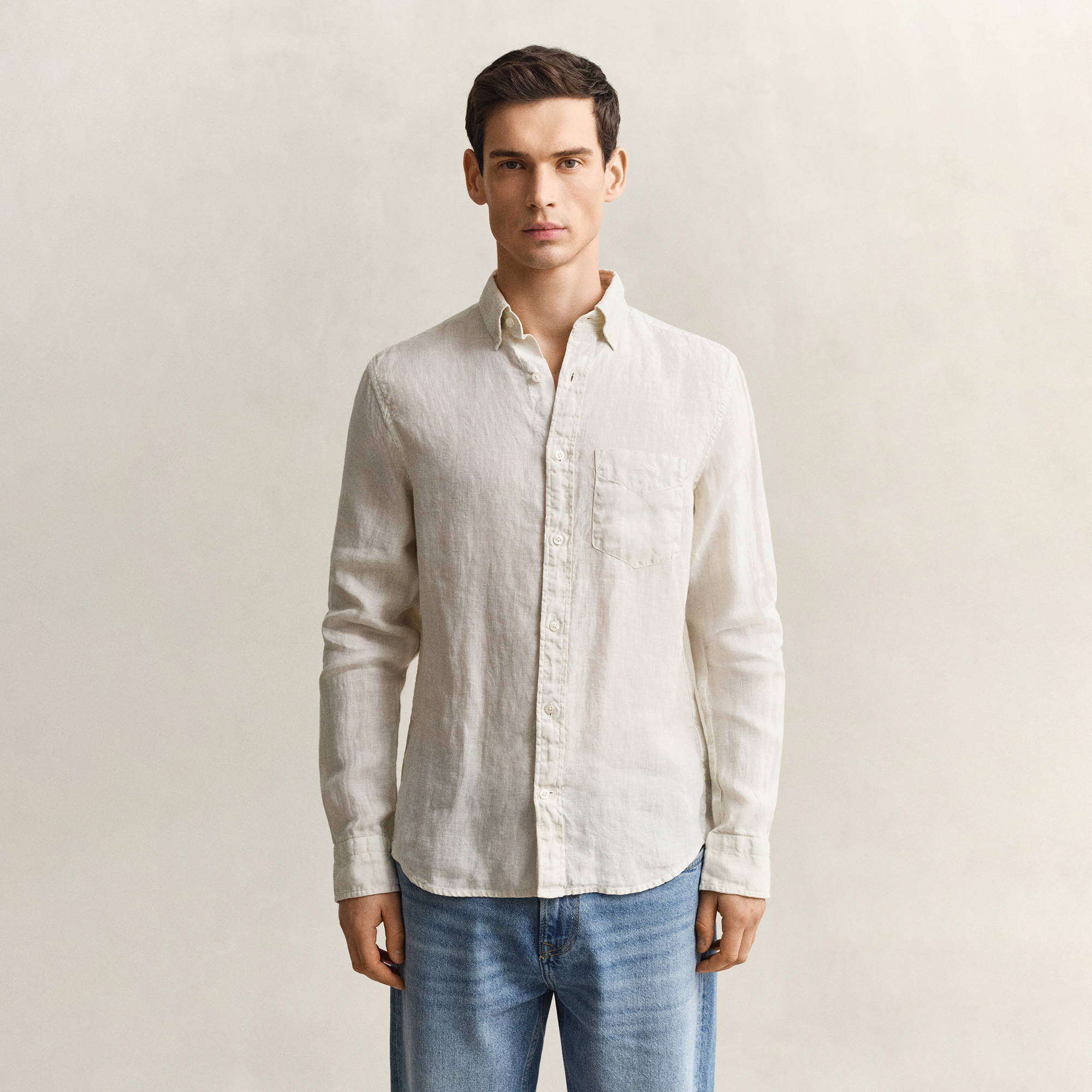 GANT Erkek Bej Regular Fit Gömlek