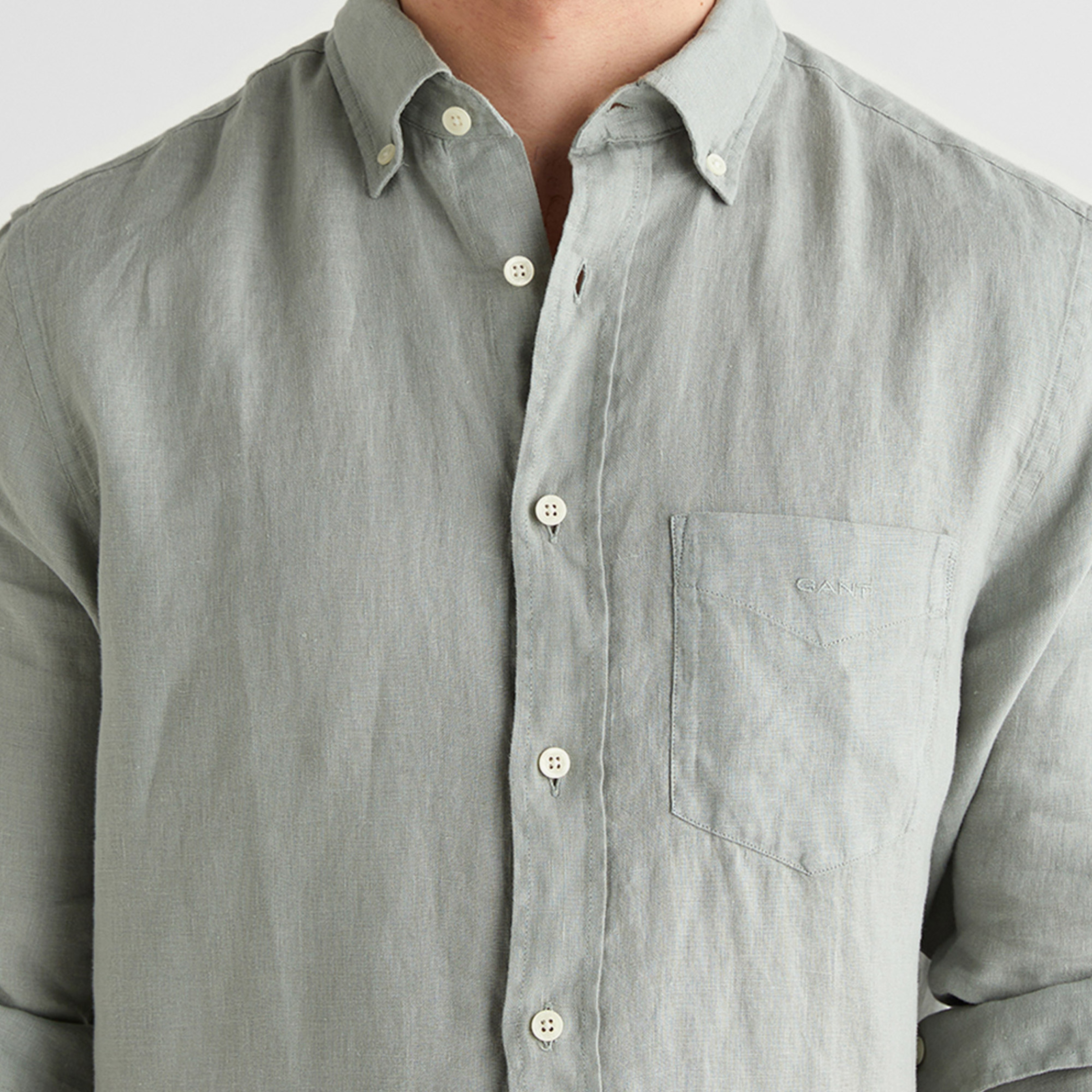 GANT Erkek Yeşil Regular Fit Gömlek