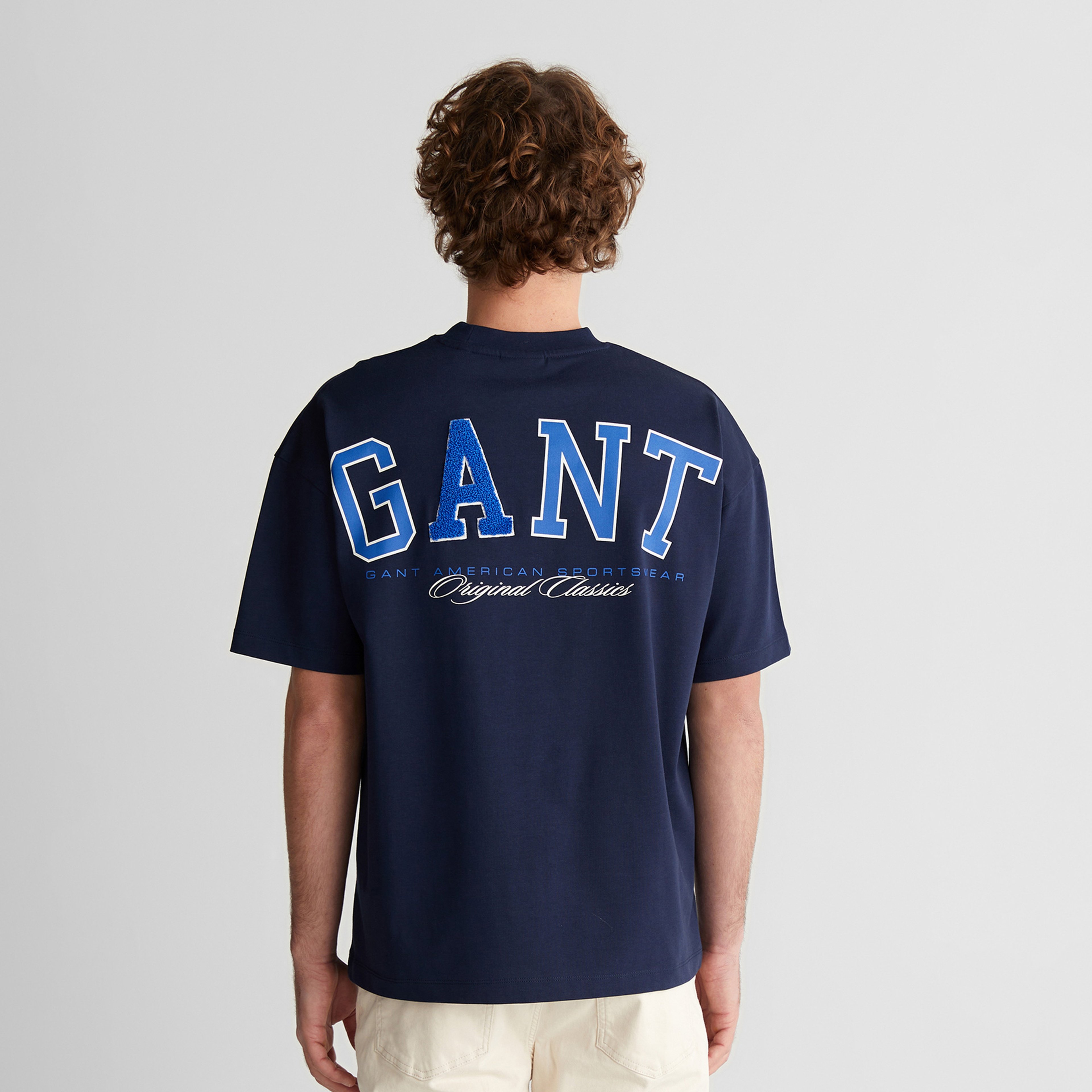 GANT Erkek Lacivert Kısa Kollu T-Shirt